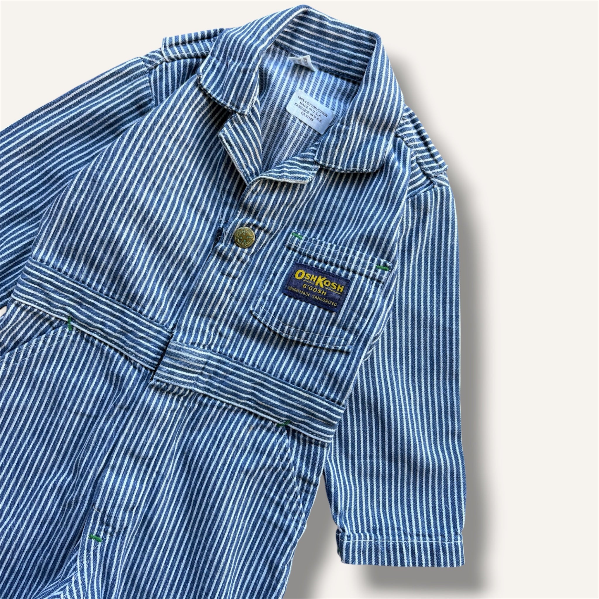 70s OshKosh Pinstripe Boilersuit (1-2T)