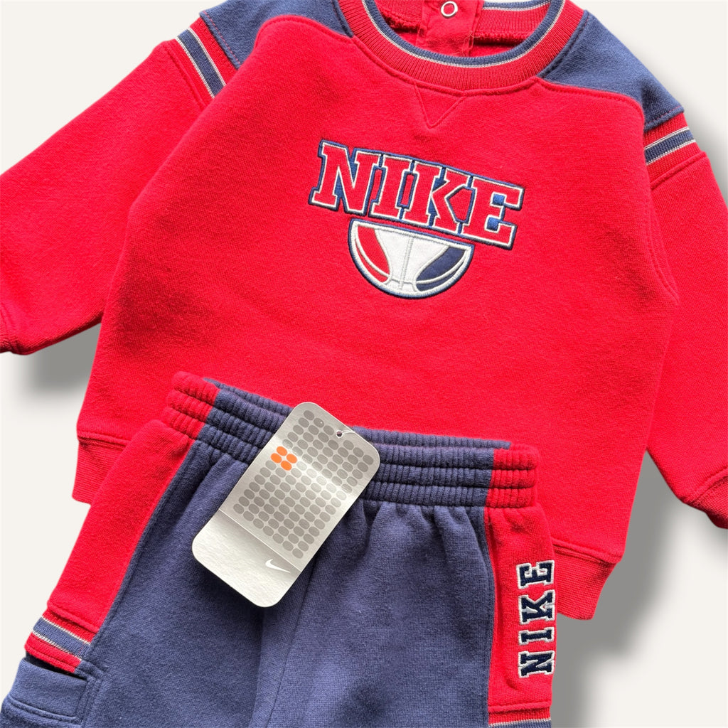 Y2K BNWT Nike Red/Navy Crew Neck and Pants Set (6/12M)