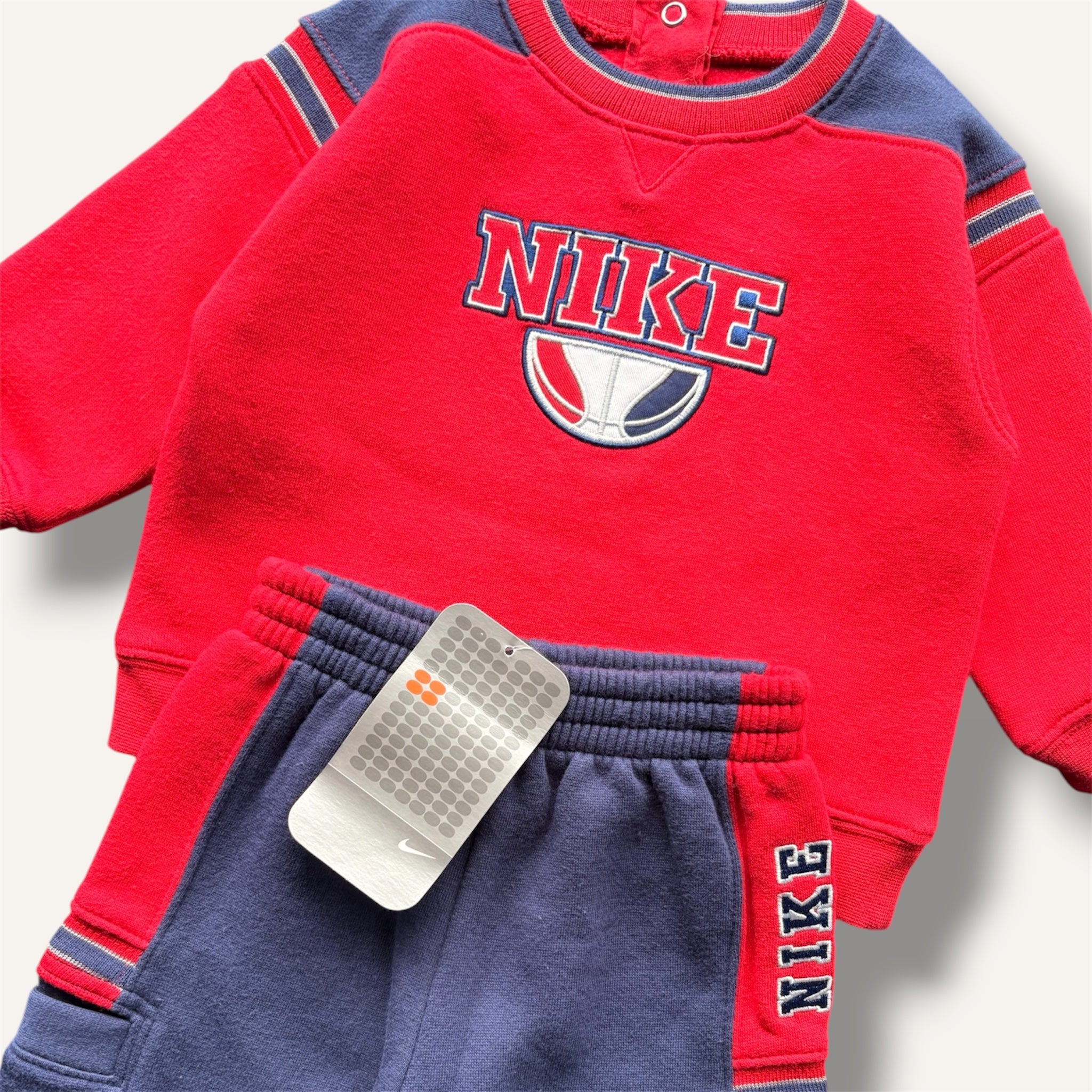 Y2K BNWT Nike Red/Navy Crew Neck and Pants Set (6/12M)