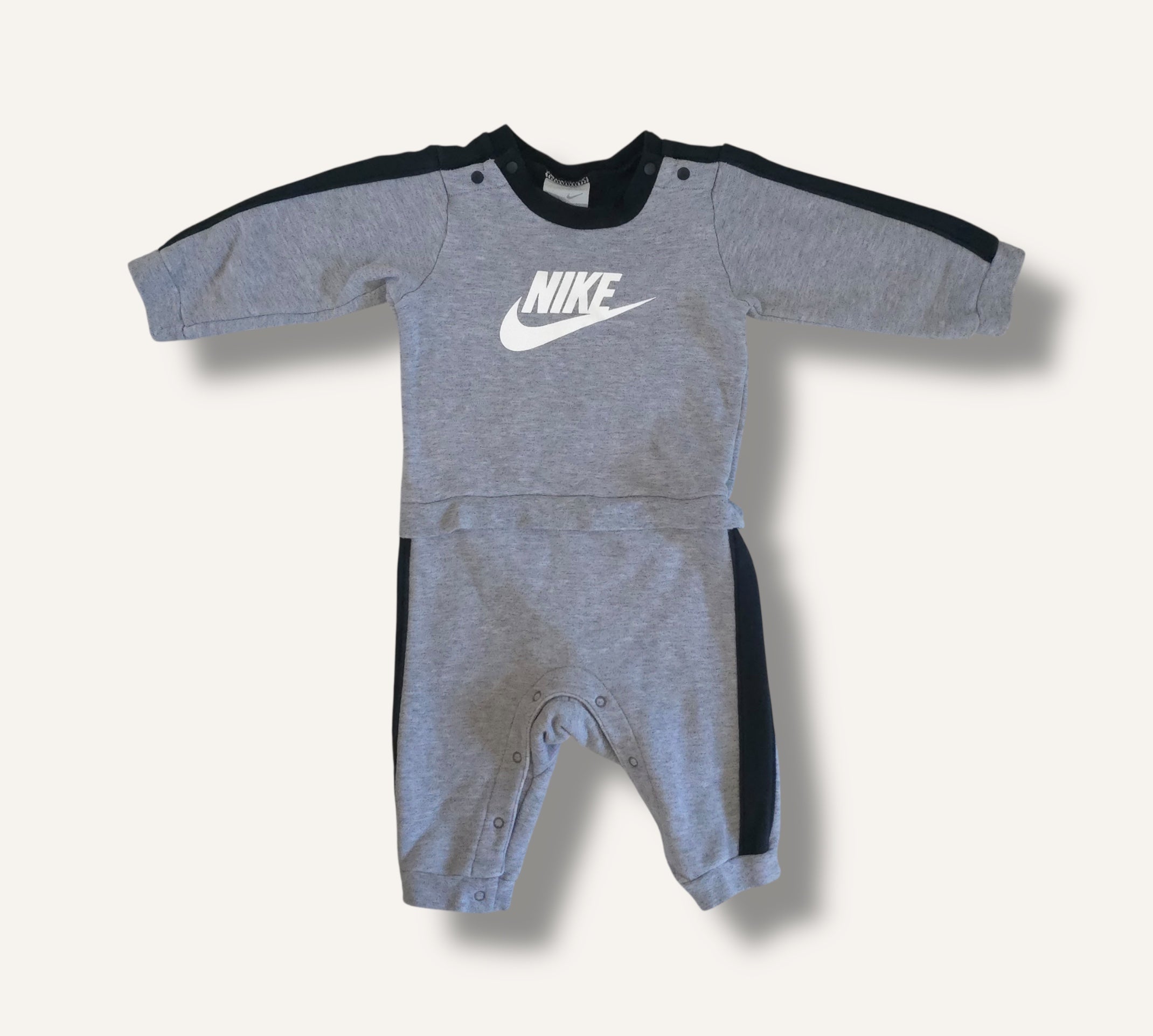 Y2K Nike Grey and Black Romper (6/12M)