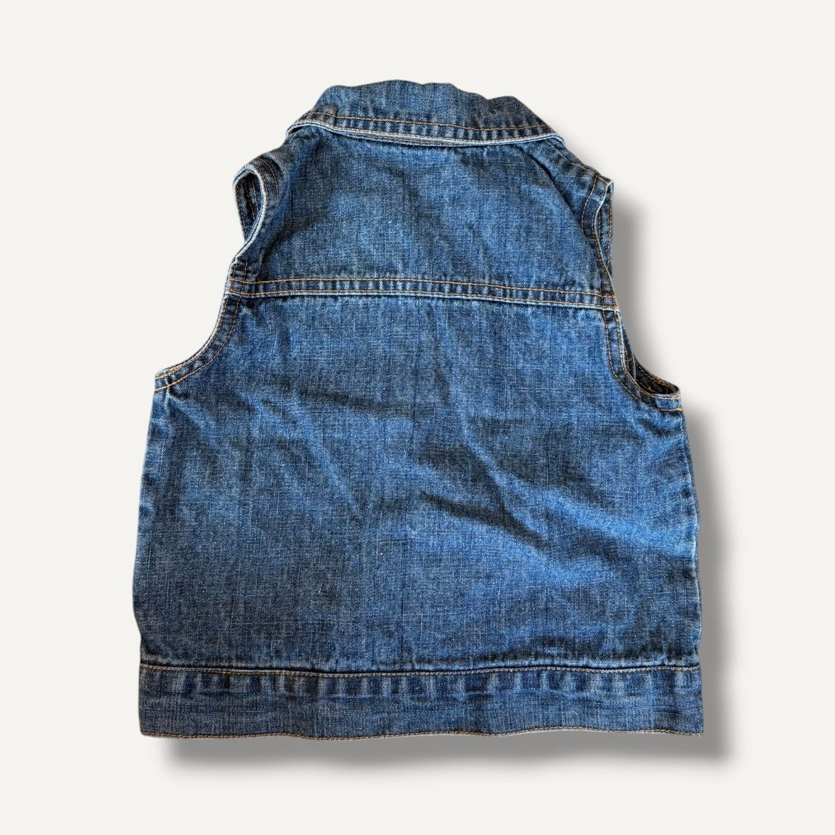 Vintage Harley Davidson Denim Biker Vest Jacket (2T)