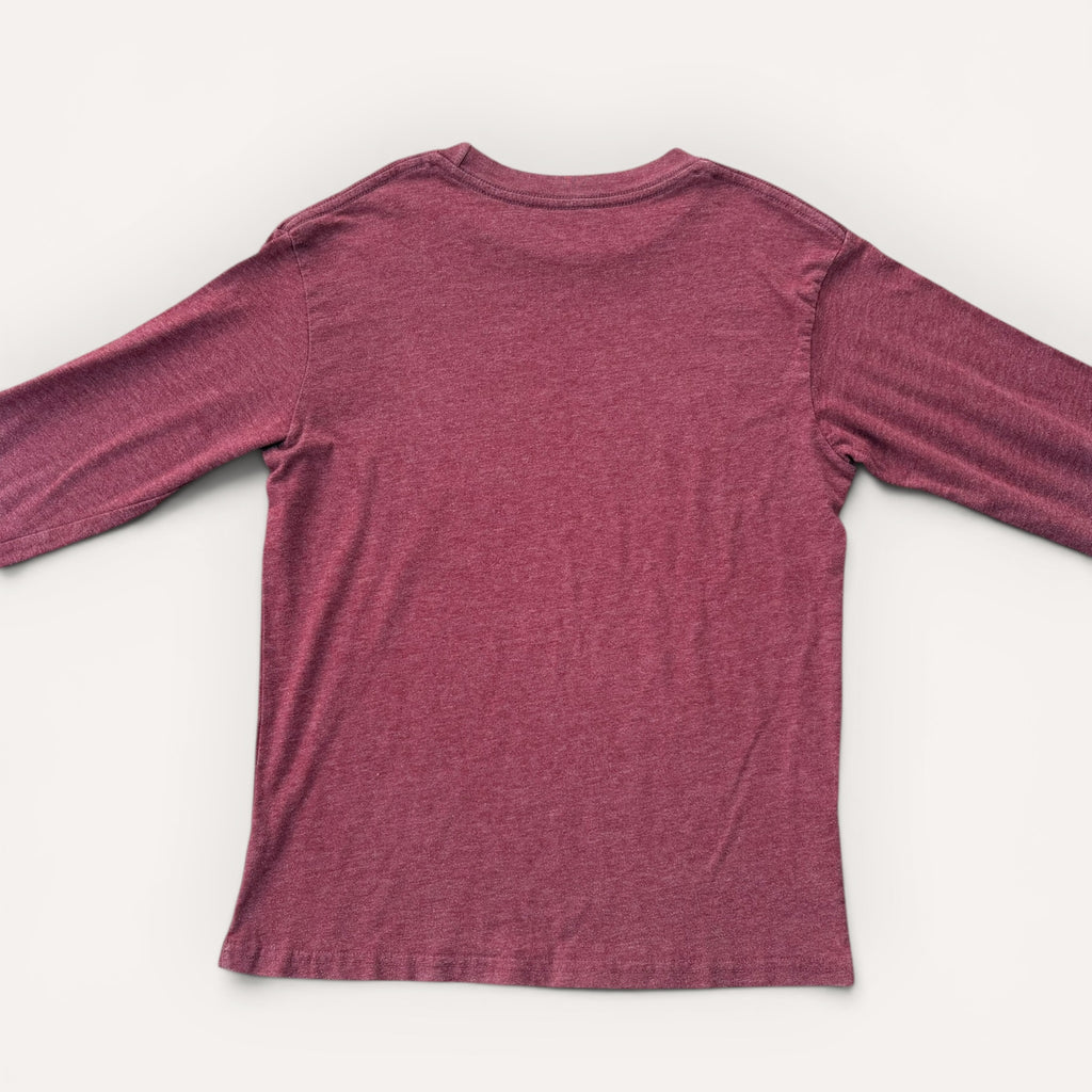 Burgendy Vans Long Sleeve T-shirt (6/7)