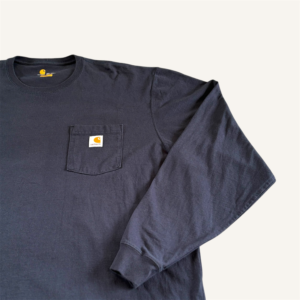 Carhartt Adults Navy Long Sleeve T-shirt (Adults 2XL)