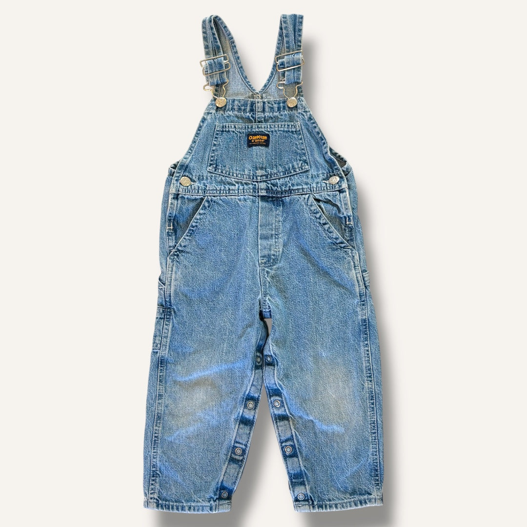 Oshkosh Y2K Light Wash Denim Overalls (3T)