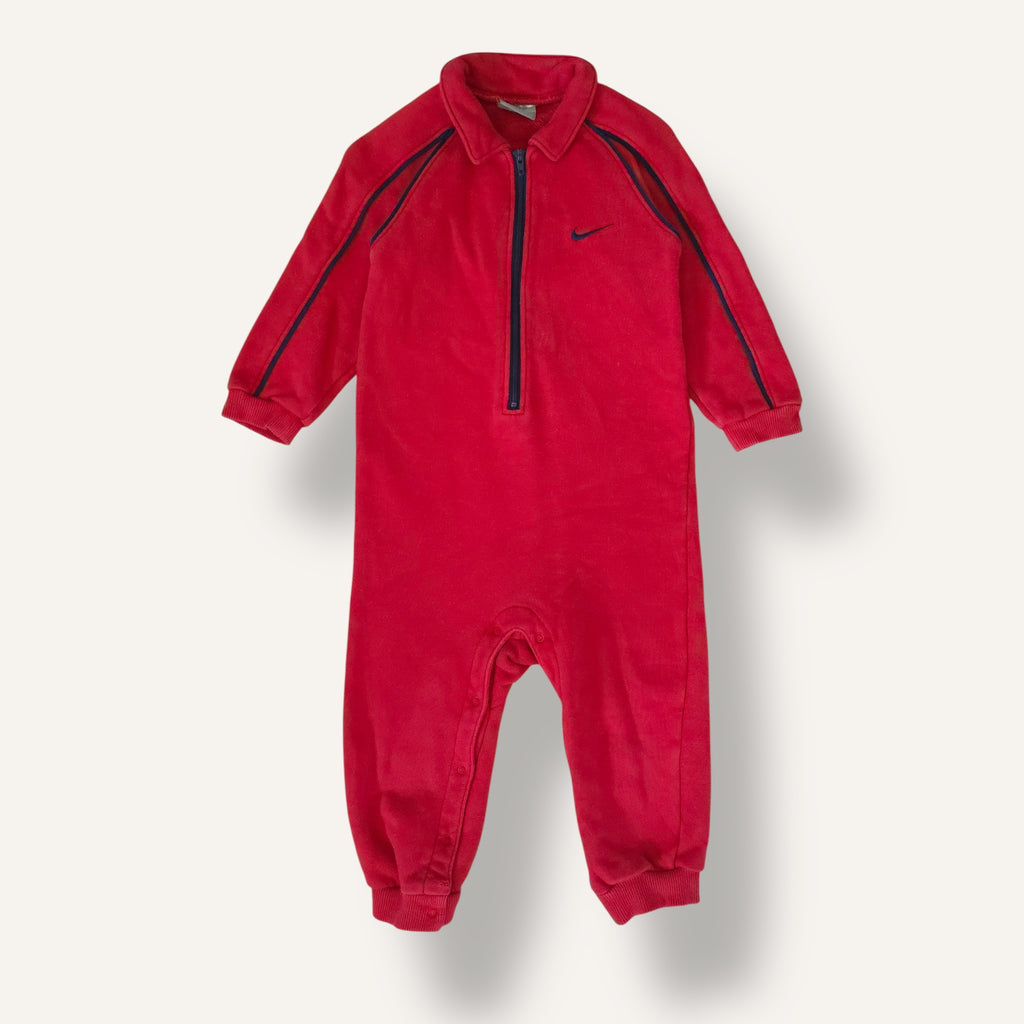 Y2K Nike Red Collared Romper (2T)