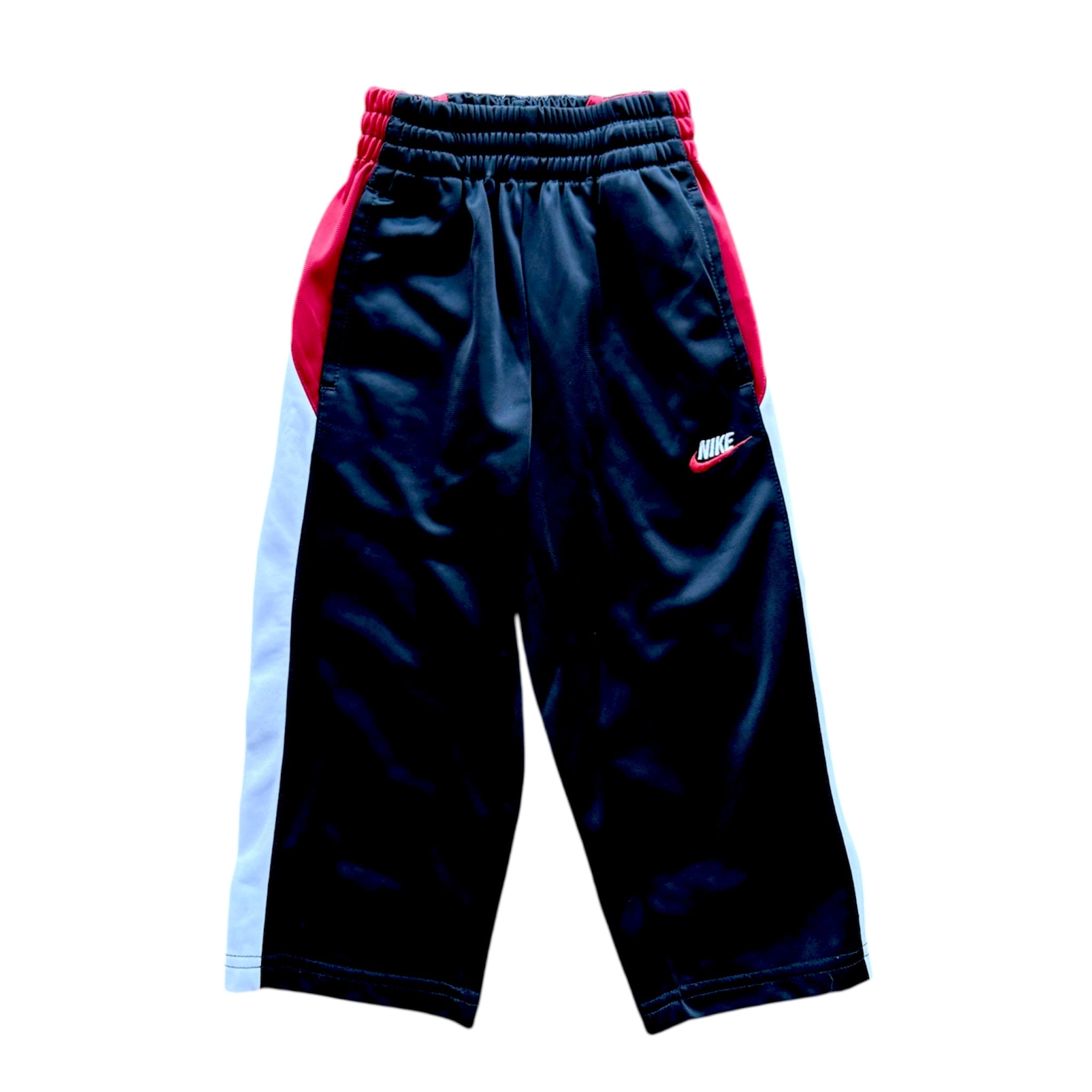 Black & Red Nike Tracksuit Pants (2T)