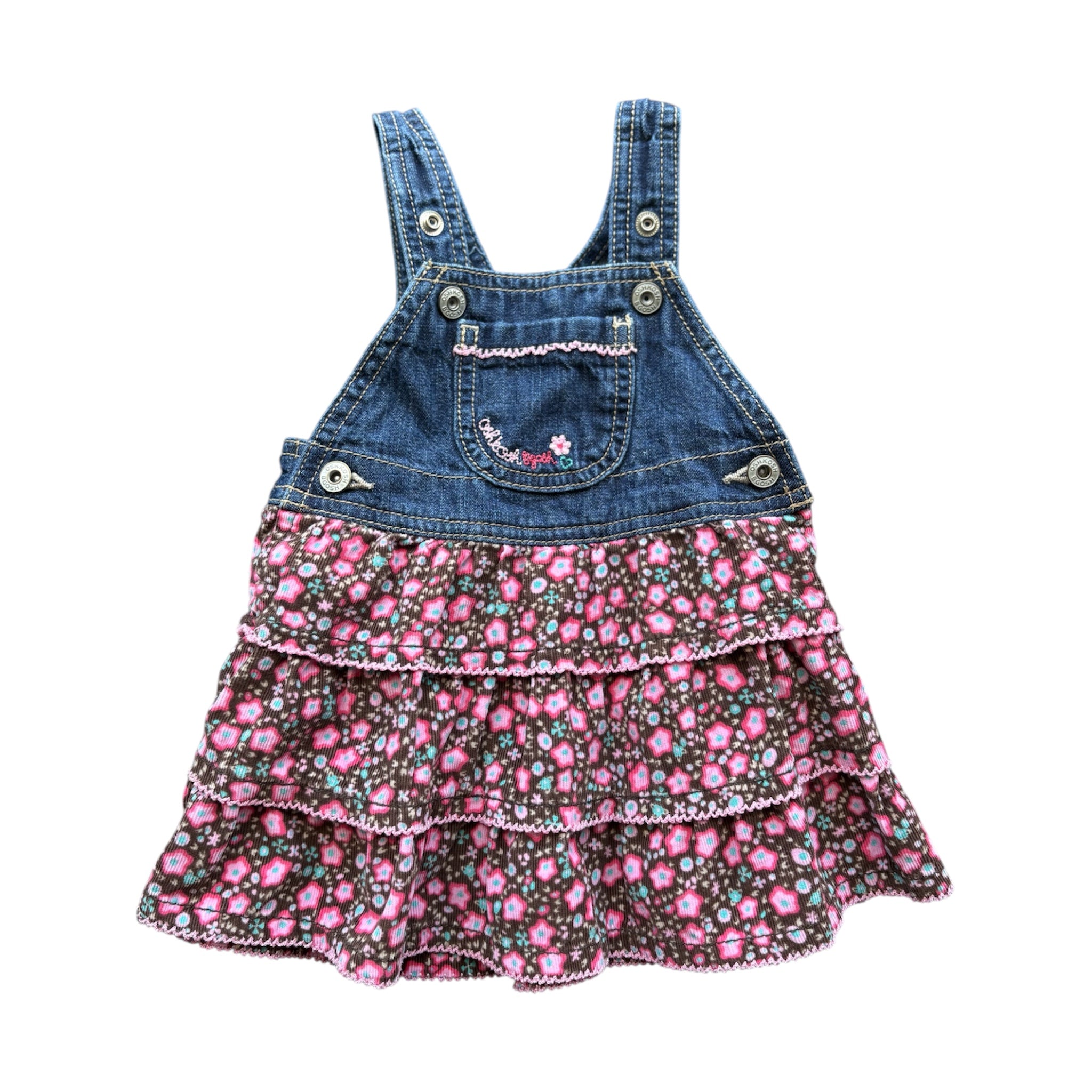 Floral & Denim Oshkosh Dress (6/12M)