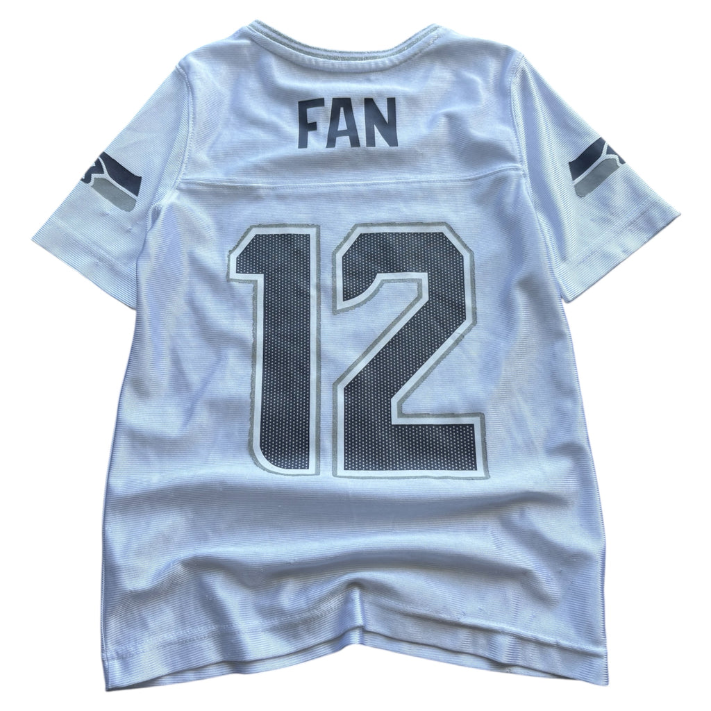 Girls White Seahawks NFL Jersey (7/8)