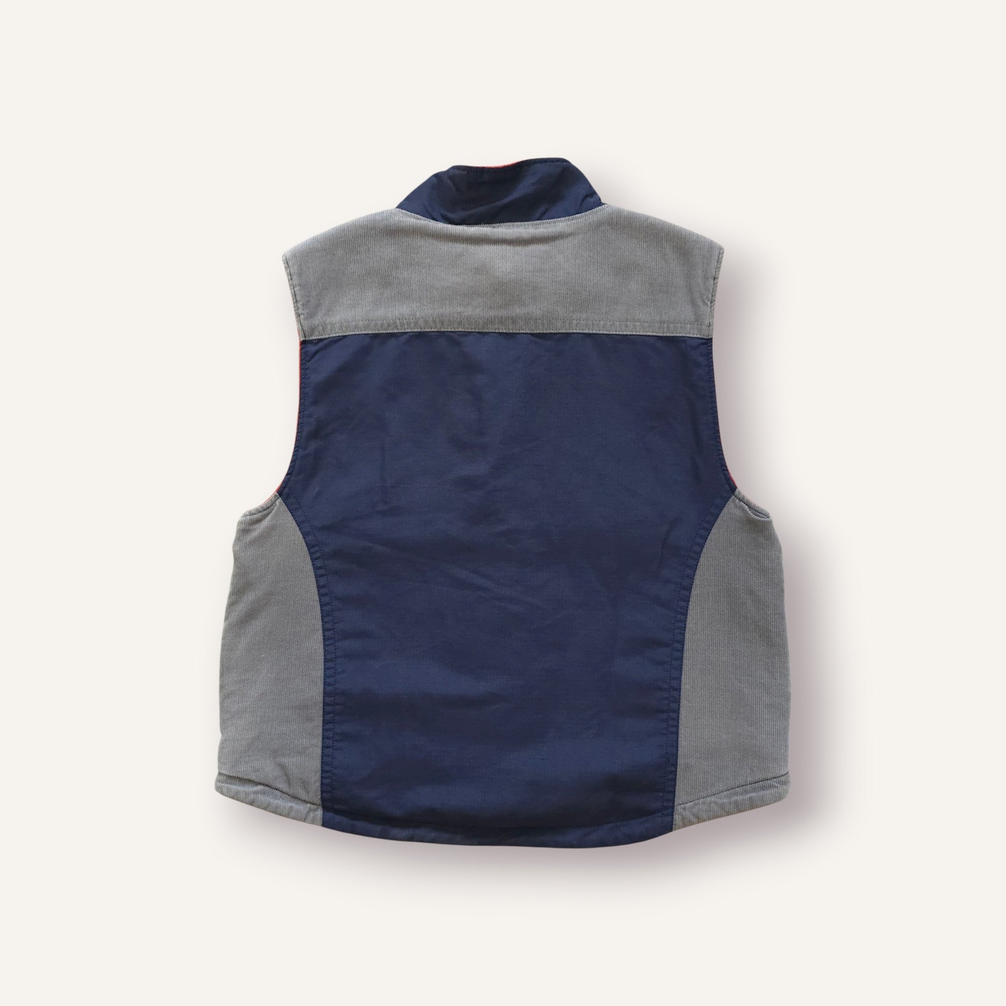 Y2K Nike Burnt Orange, Navy and Grey Reversible Vest (3T)
