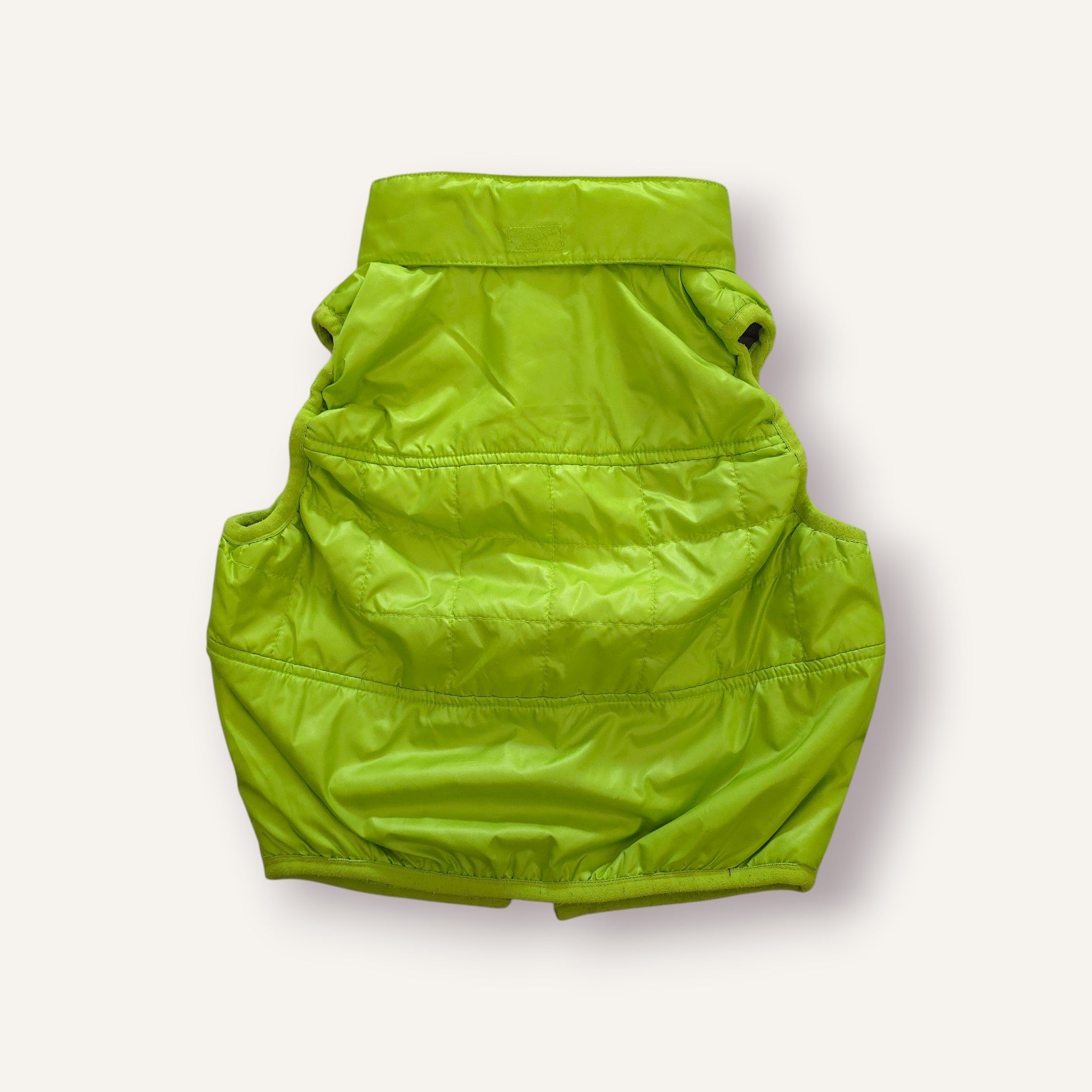 Y2K Nike Neon Green and Coffee Bean Puffer Vest (2T)