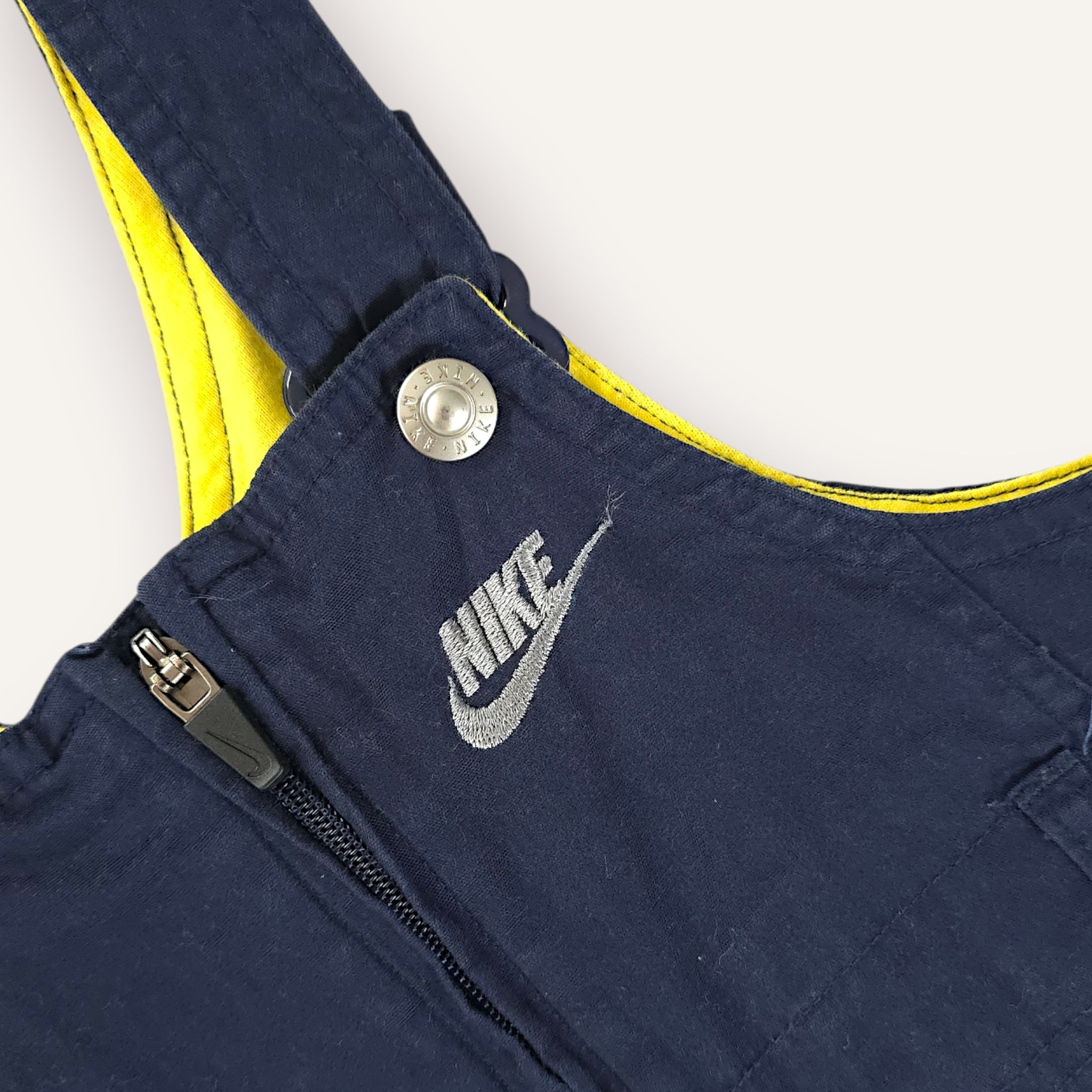 Y2K Navy and Yellow Nike Overalls (2T)