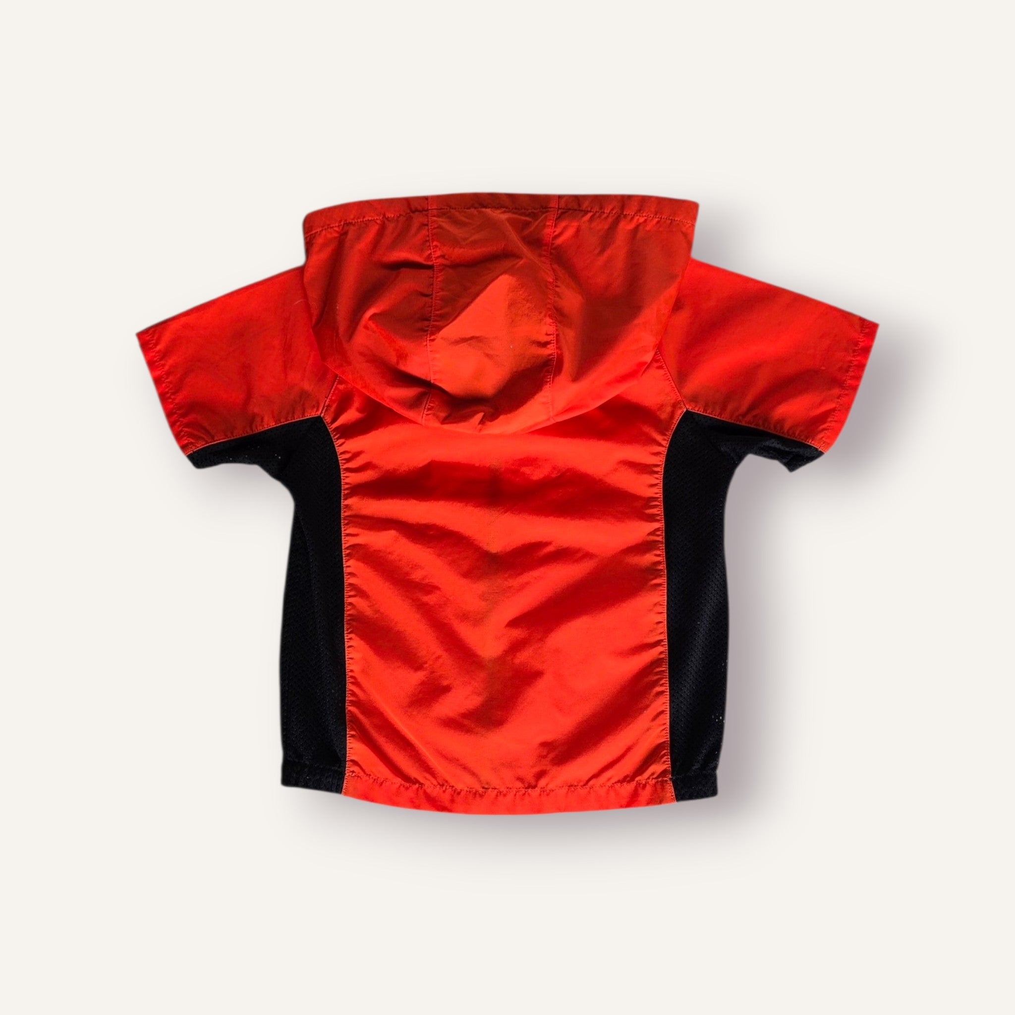 Y2K Bright Orange Short-Sleeved Nike Windbreaker (3T)