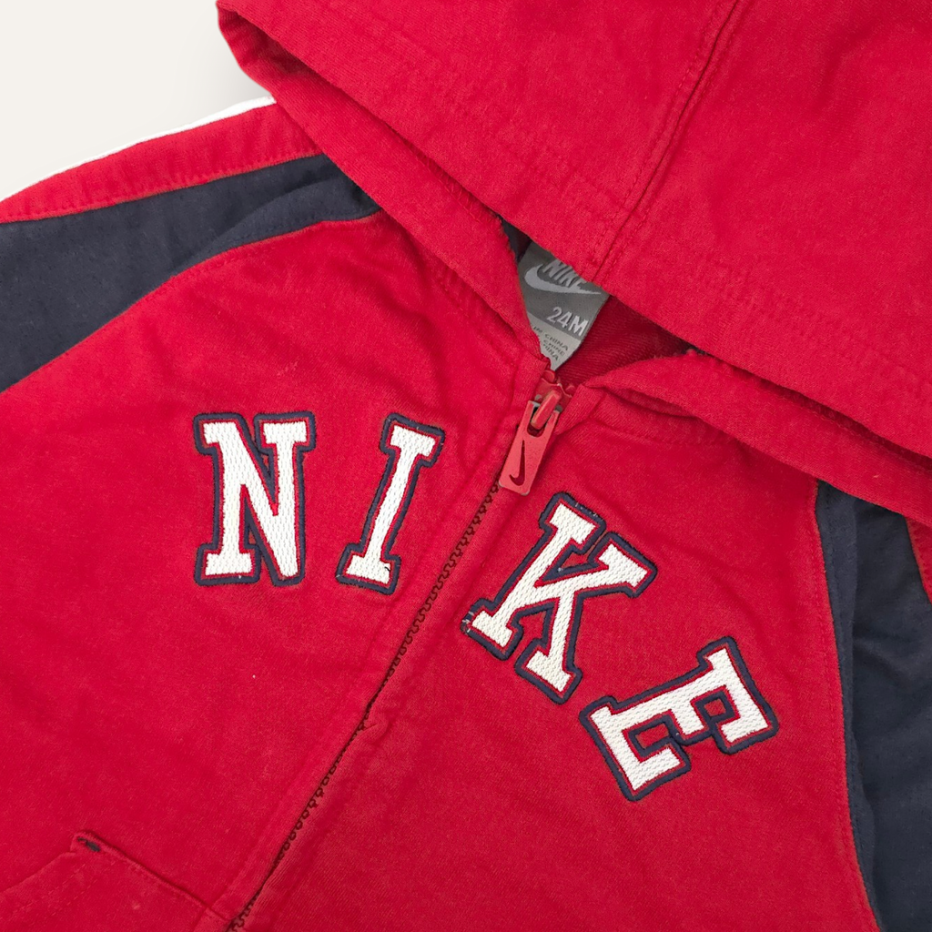 Y2K Nike Red & Navy Hoodie (18/24M)