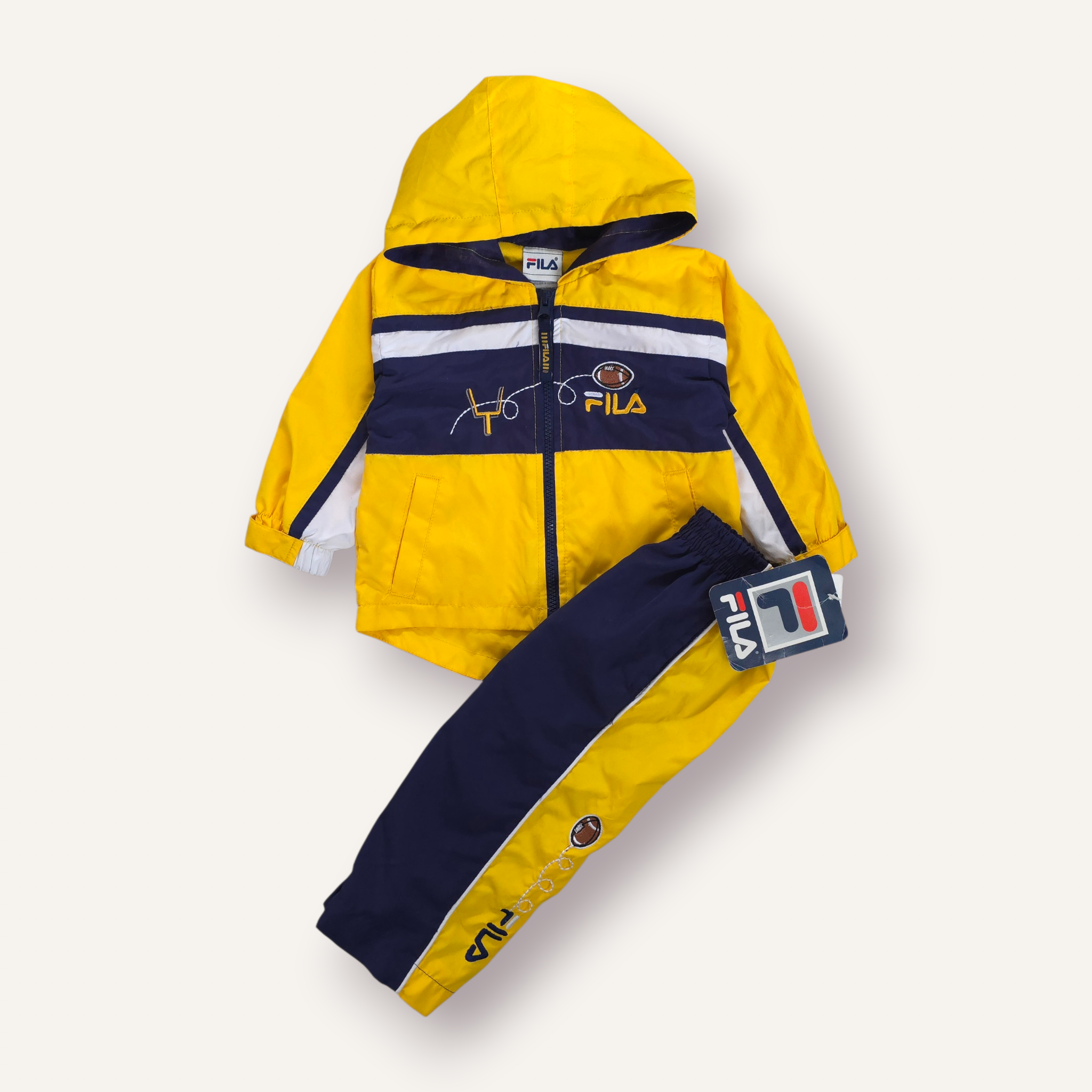 Vintage Yellow and Navy Fila Football Set (BNWT) (2T)
