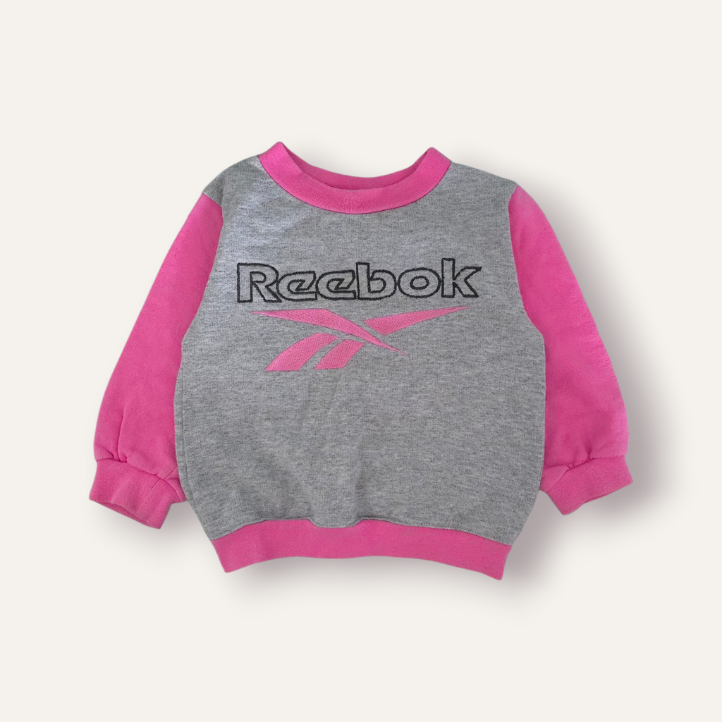 Vintage Reebok Grey & Pink Crewneck (18/24M)