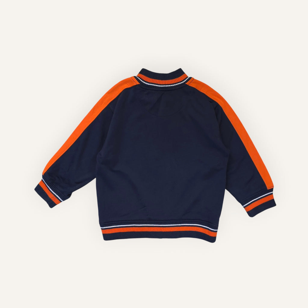 Y2K Nike Navy and Orange Track Jacket (3T)