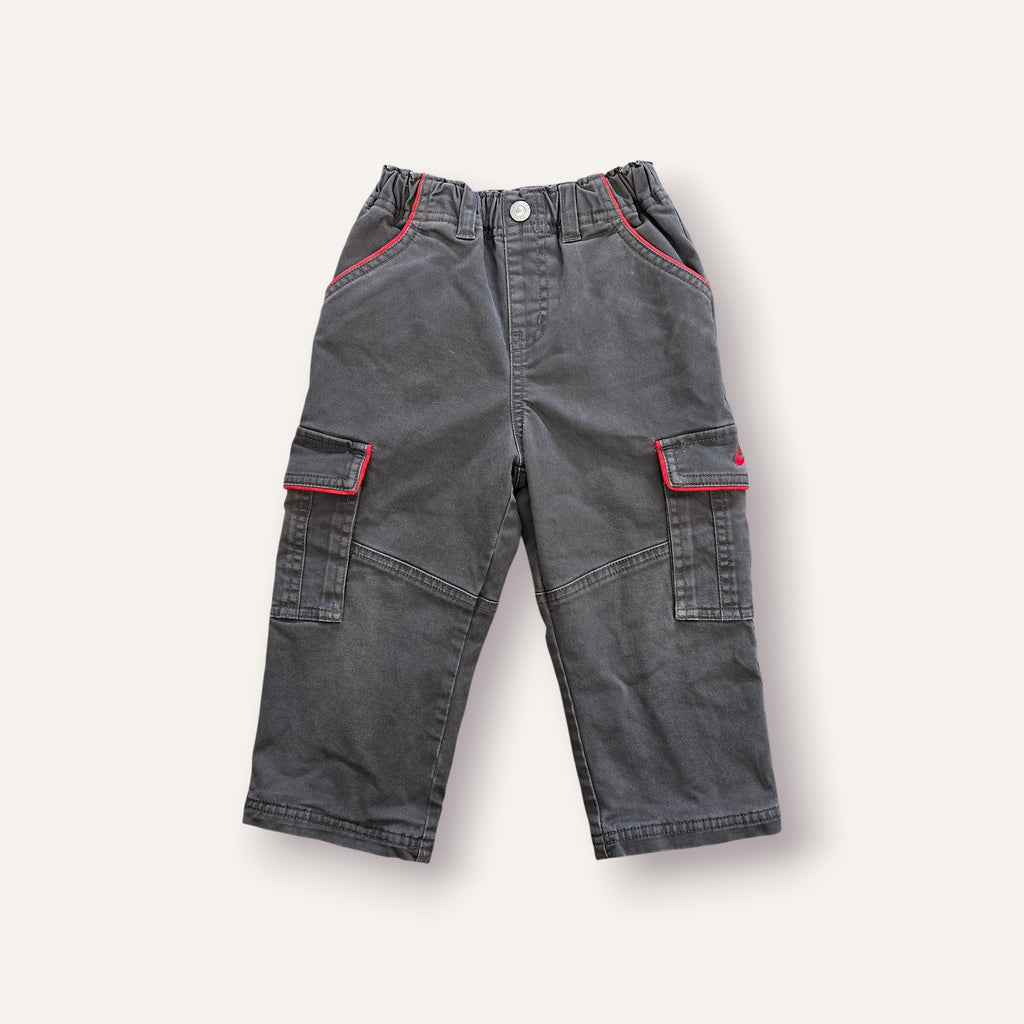 Y2K Nike Charcoal, Red Lined Pants (2T)