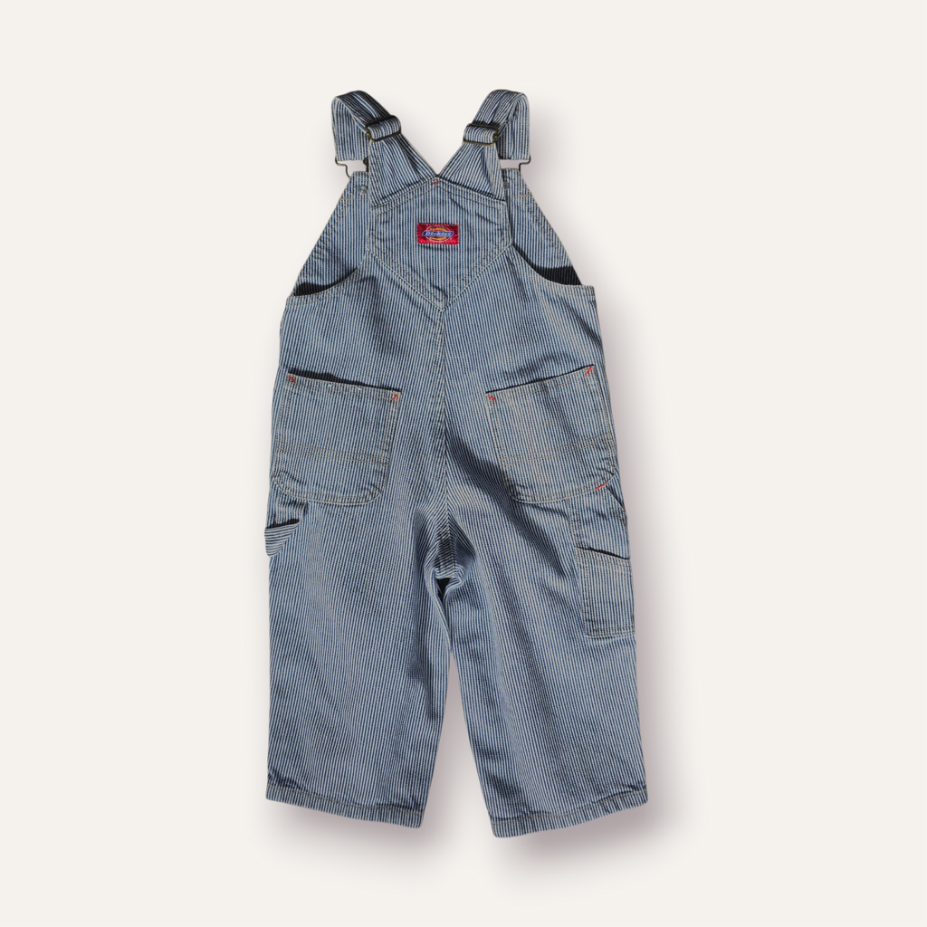 Vintage Dickies Pinstripe Overalls (2T)