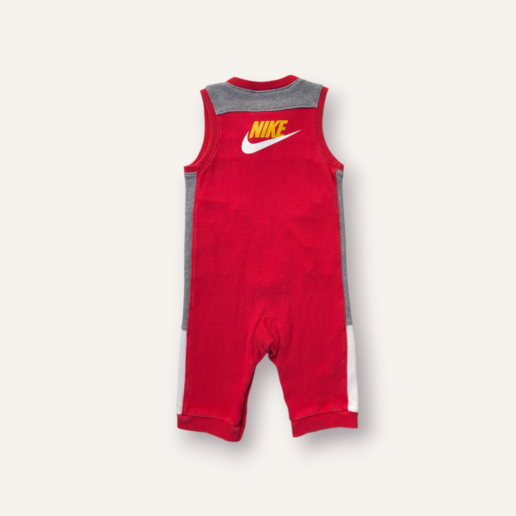 Y2K Red and Grey Nike Romper (2T)