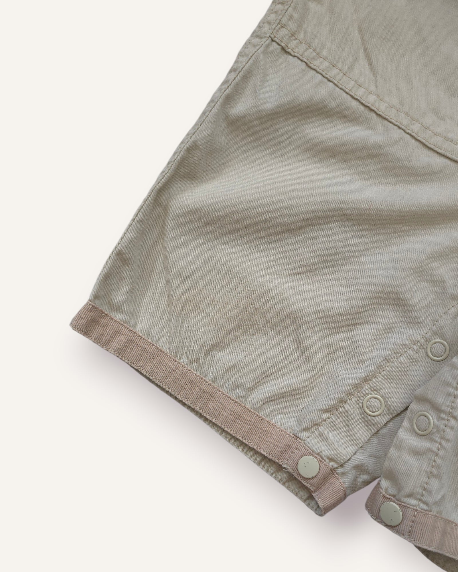 Y2K Beige and Khaki Nike Shortalls (1-2T)