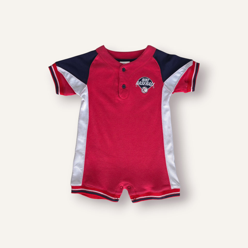 Y2K Red Nike Baseball Romper (2T)