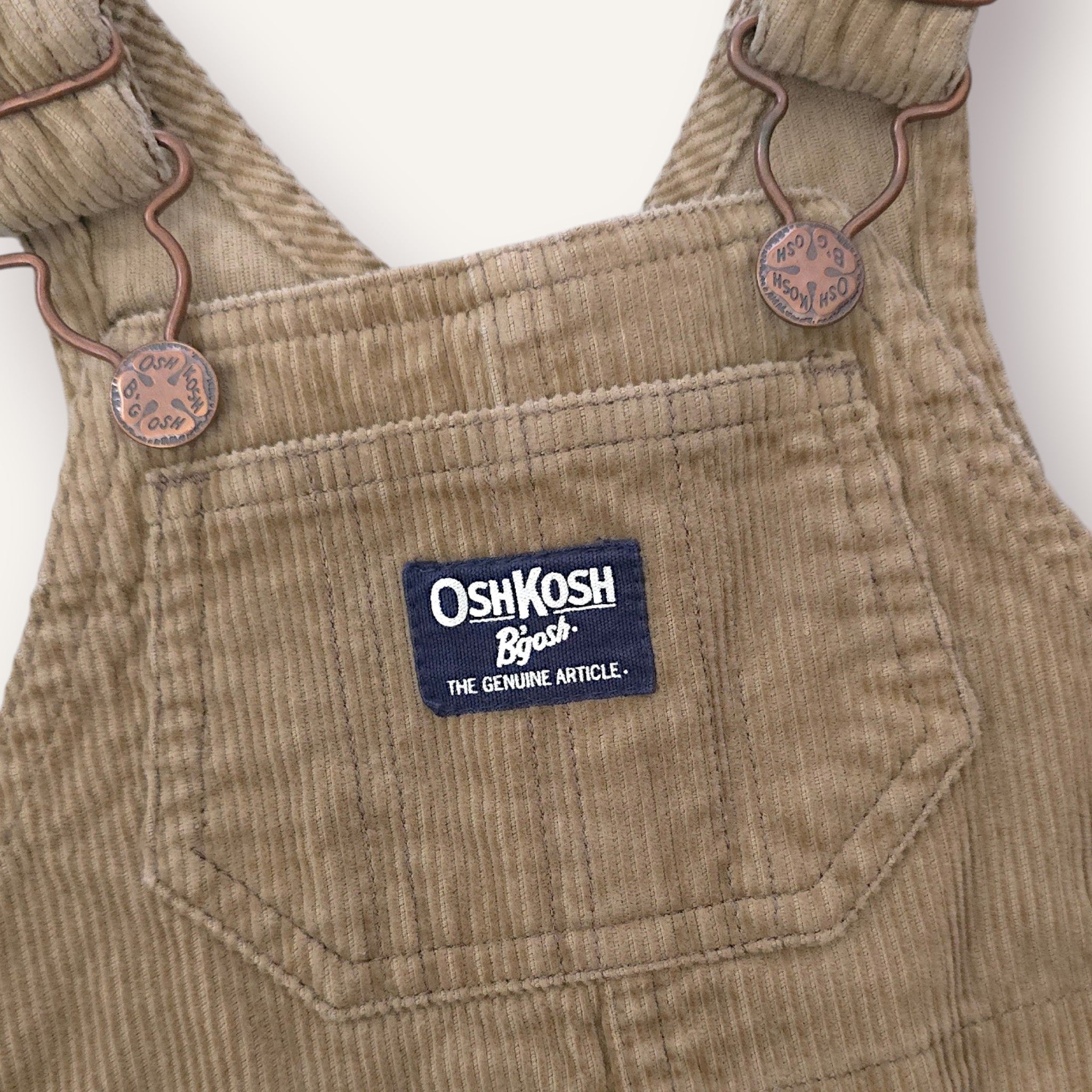 OshKosh Tan Corduroy Overalls (6M)