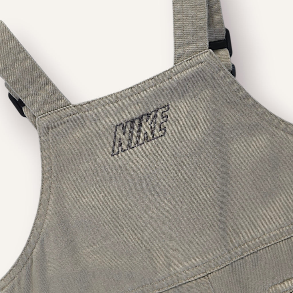 Y2K Beige and Red Nike Overalls (2T)