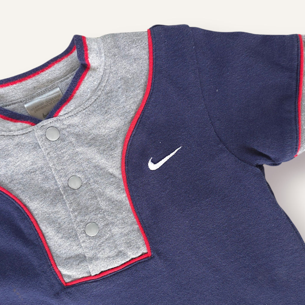 Y2K Navy and Grey Nike "30" Romper (18/24M)