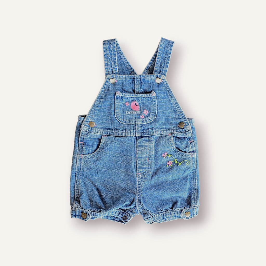 Carhartt Flower Embroided Denim Bubble Shortalls (2T)