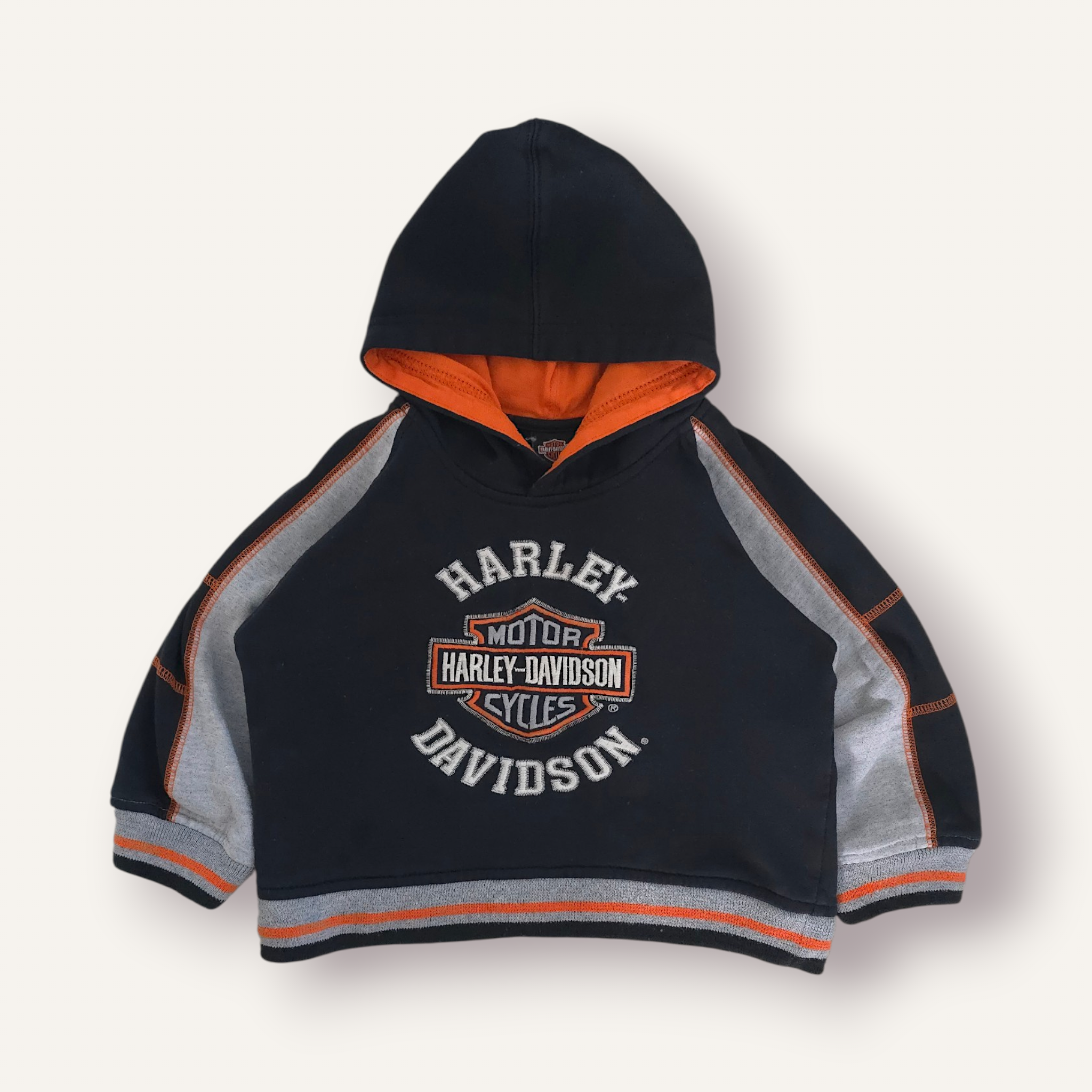 Harley Davidson Logo Embroidered Hoodie (2T)
