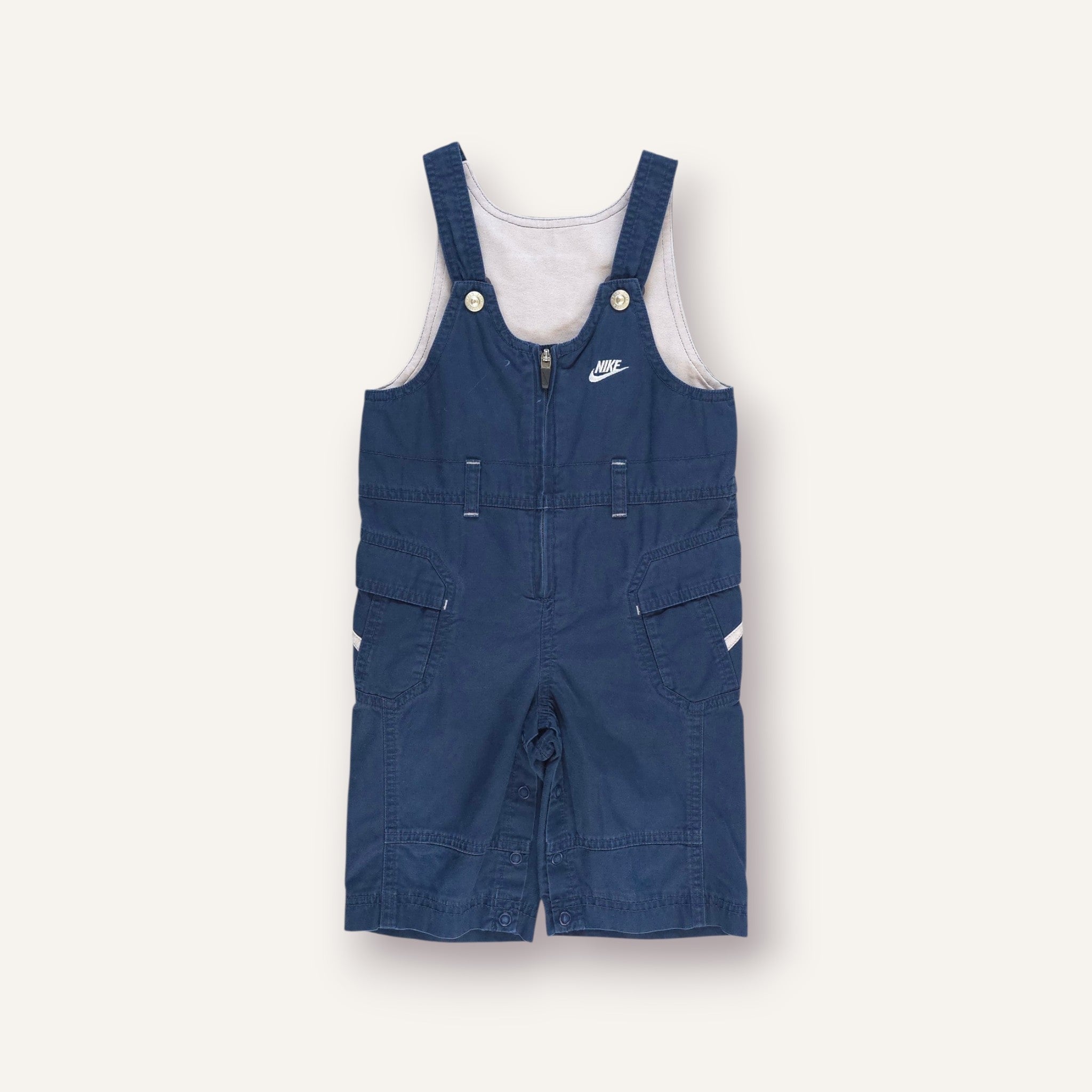 Y2K Navy and Concrete Nike Overalls (2T)