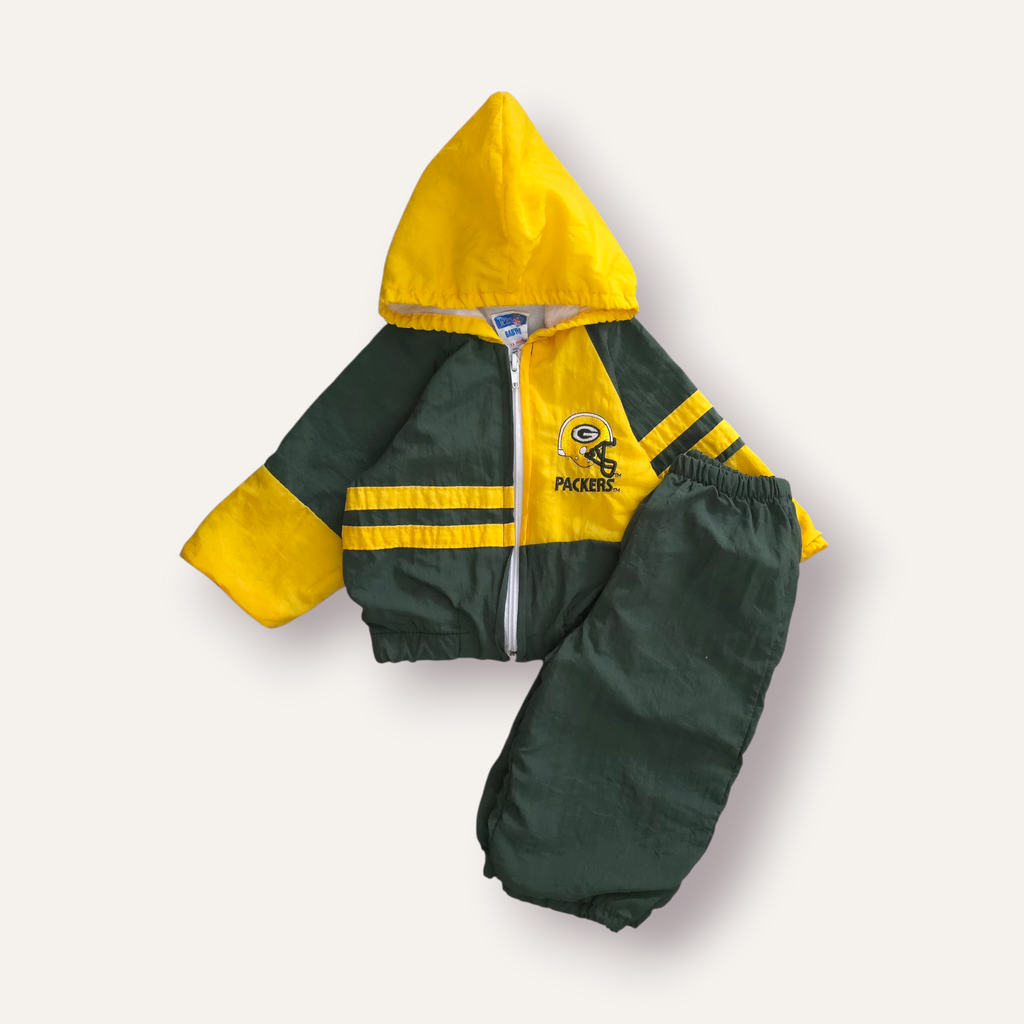 Vintage Green Bay Packers Windbreaker Set (12M)