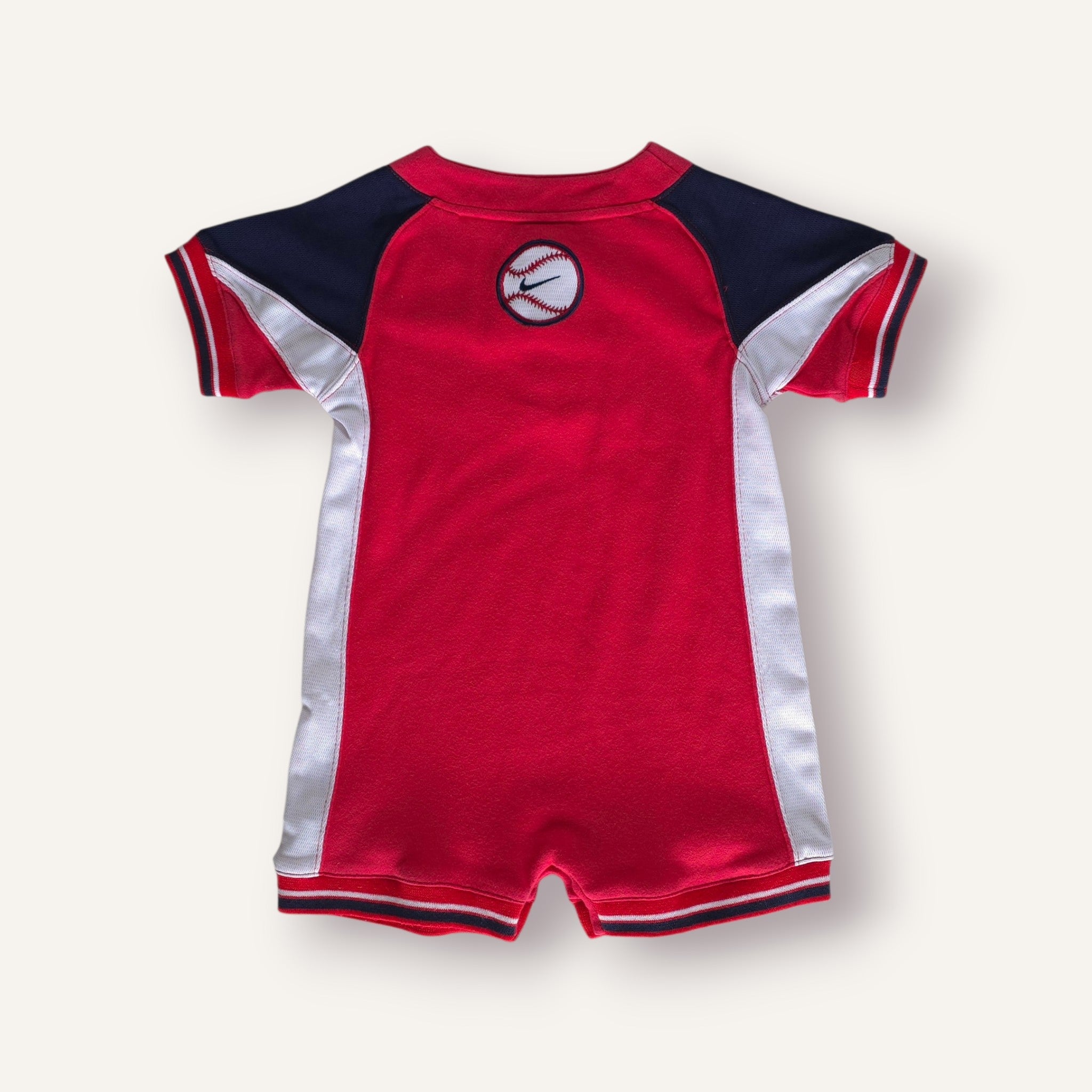 Y2K Red Nike Baseball Romper (2T)