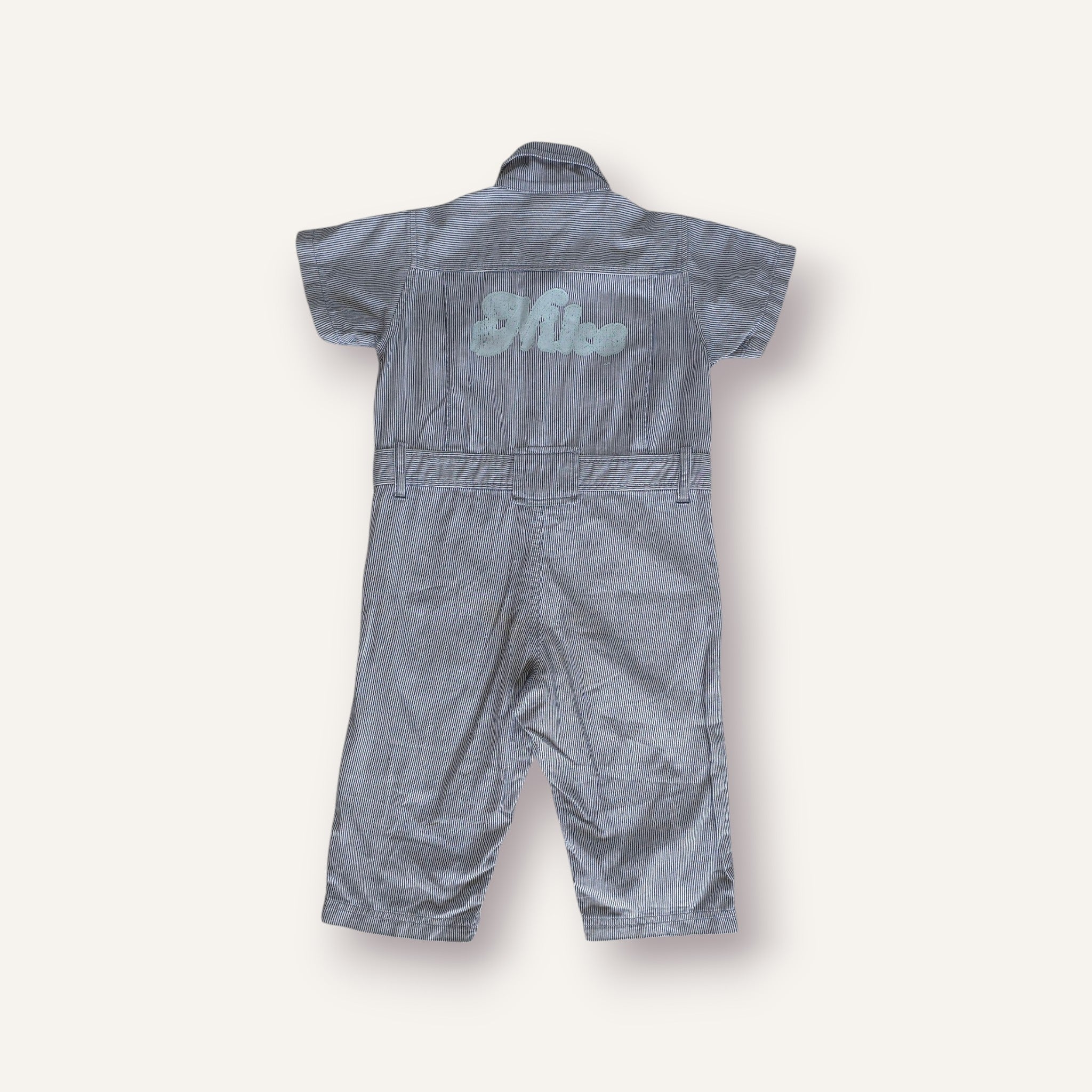 Y2K Navy and White Striped Nike Boilersuit (1-2T)