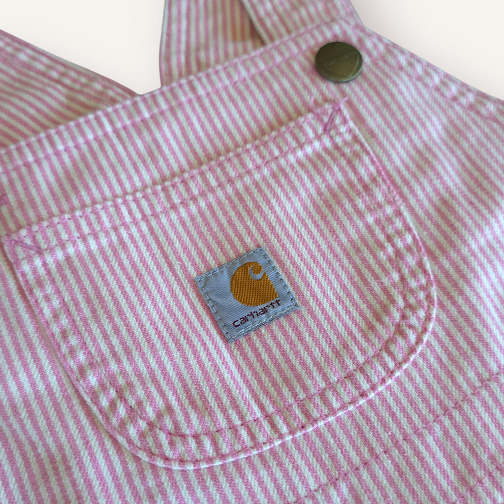 Carhartt Pink Pinstripe Shortalls (2T)