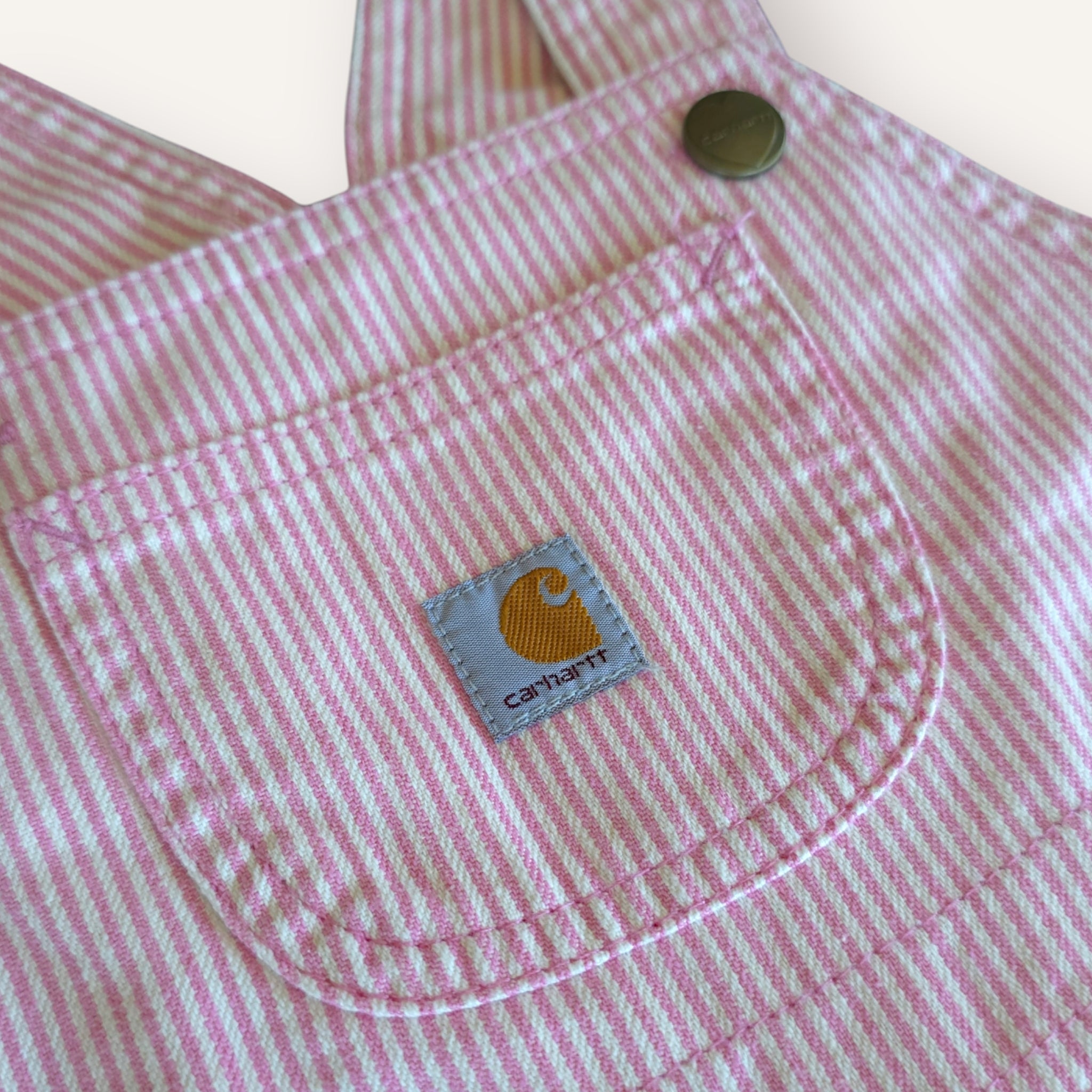 Carhartt Pink Pinstripe Shortalls (2T)
