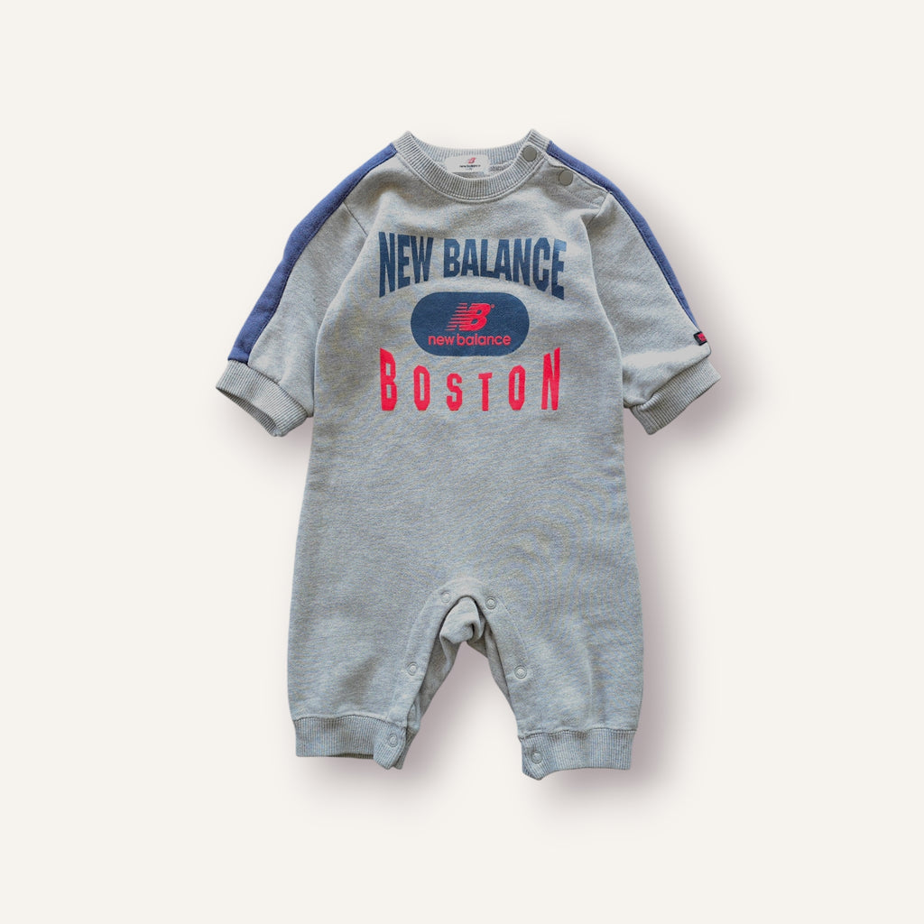 New Balance Grey Boston Romper (6/12M)