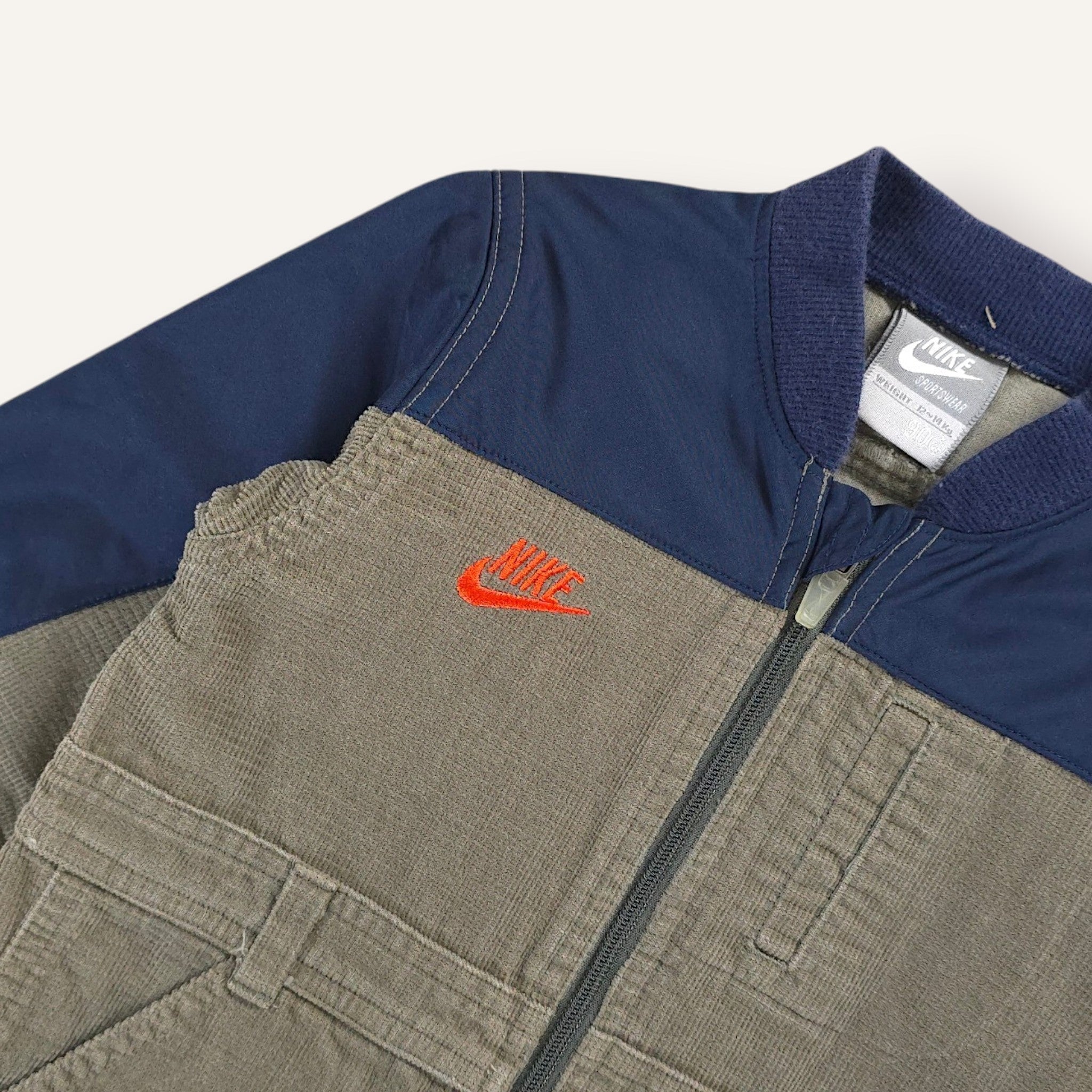 Y2K Nike Khaki Green w Bright Orange Detailing Boilersuit (2T)