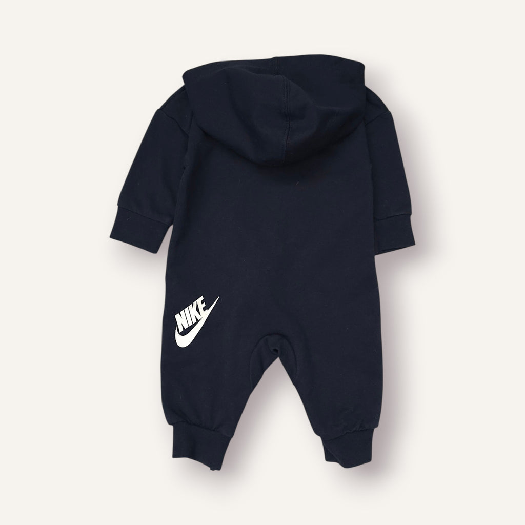 Nike Dark Navy Hooded Romper (0/6M)