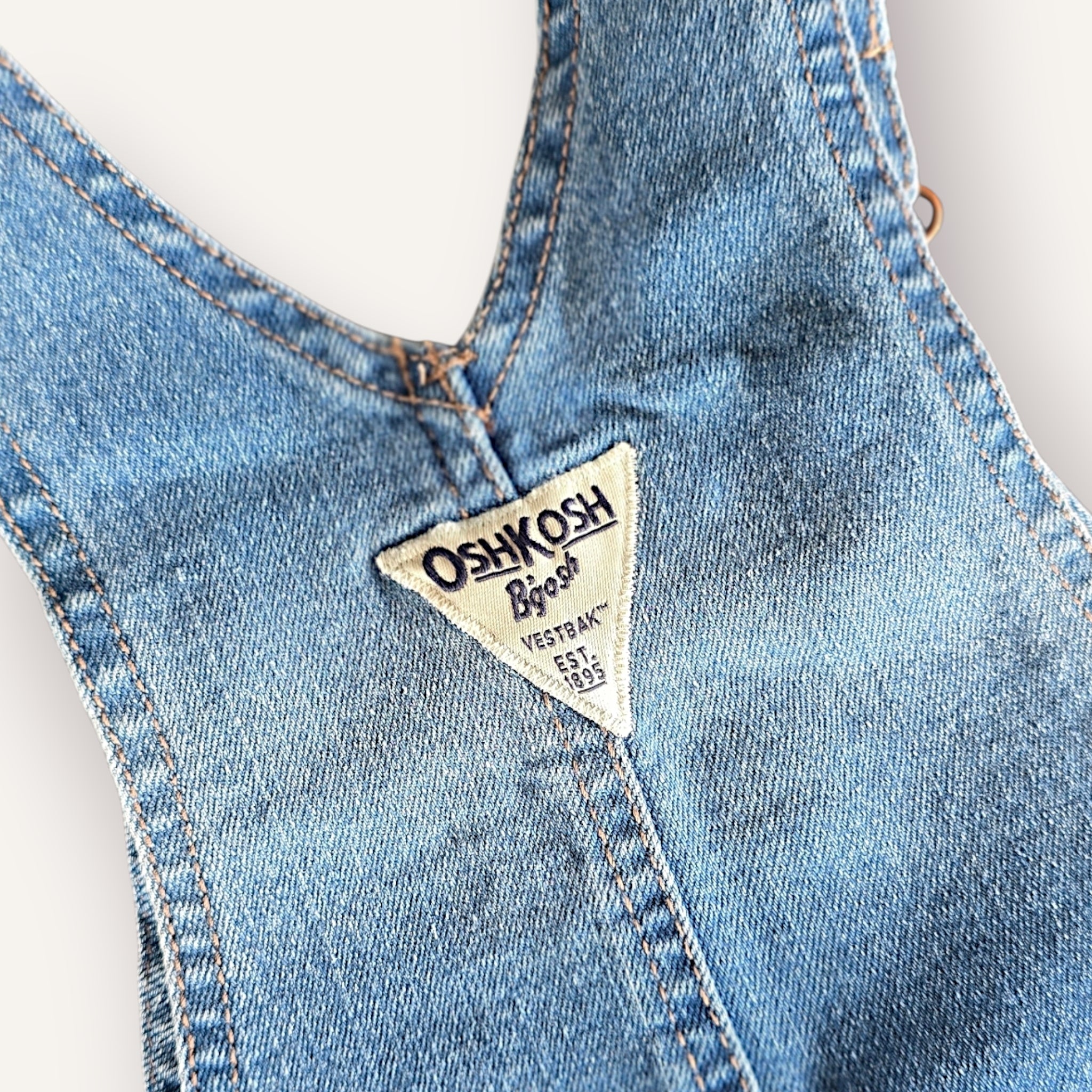 Oshkosh Flower Embroided Denim Shortalls (2T)