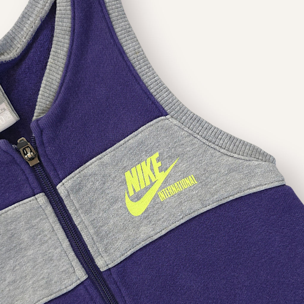 Y2K Purple and Grey Nike Romper (2T)