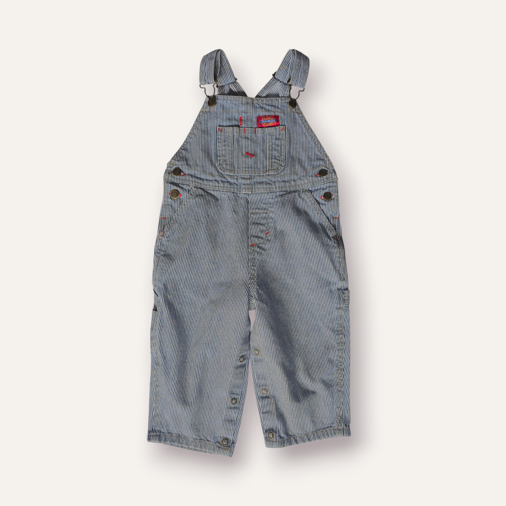 Vintage Dickies Pinstripe Overalls (2T)
