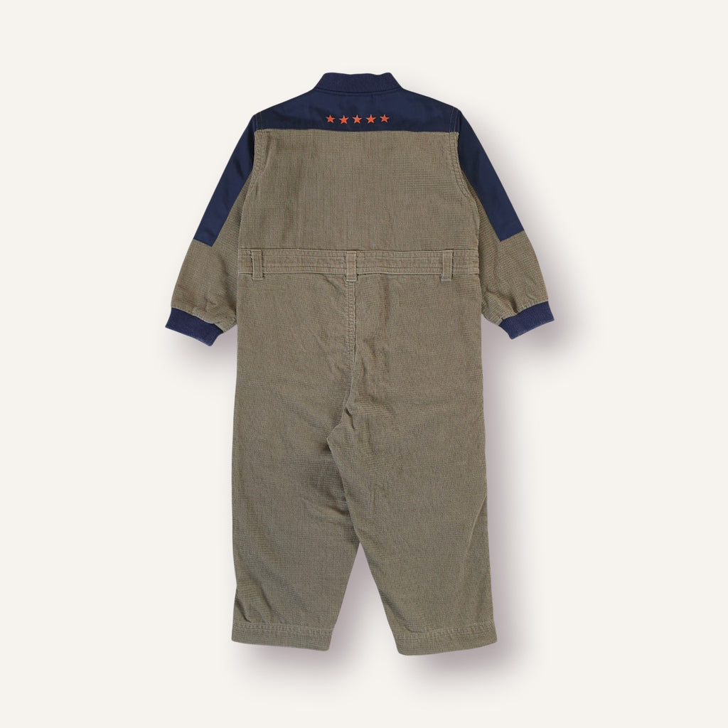 Y2K Nike Khaki Green w Bright Orange Detailing Boilersuit (2T)