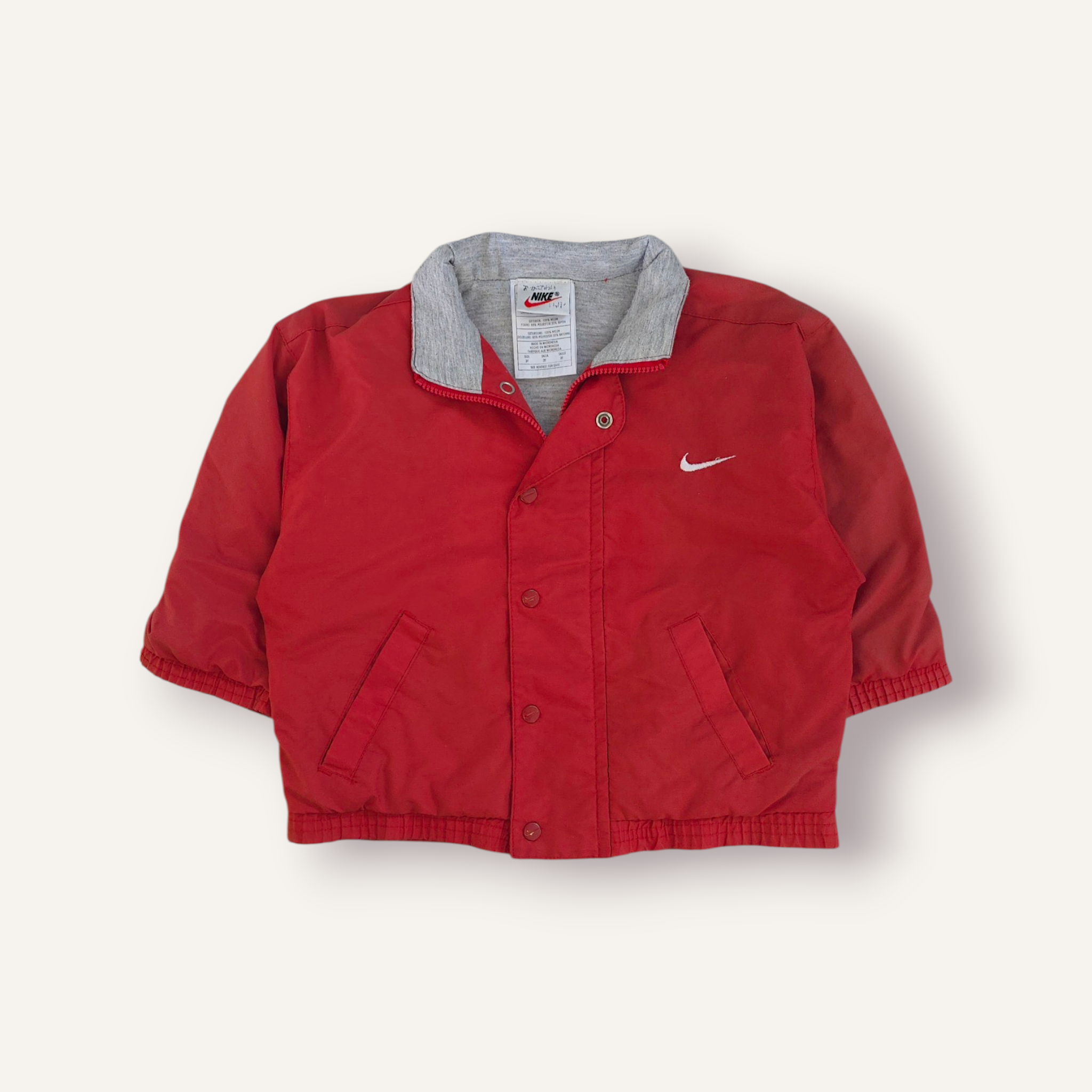 90s Nike Red Lined Windbreaker Jacket (3T)
