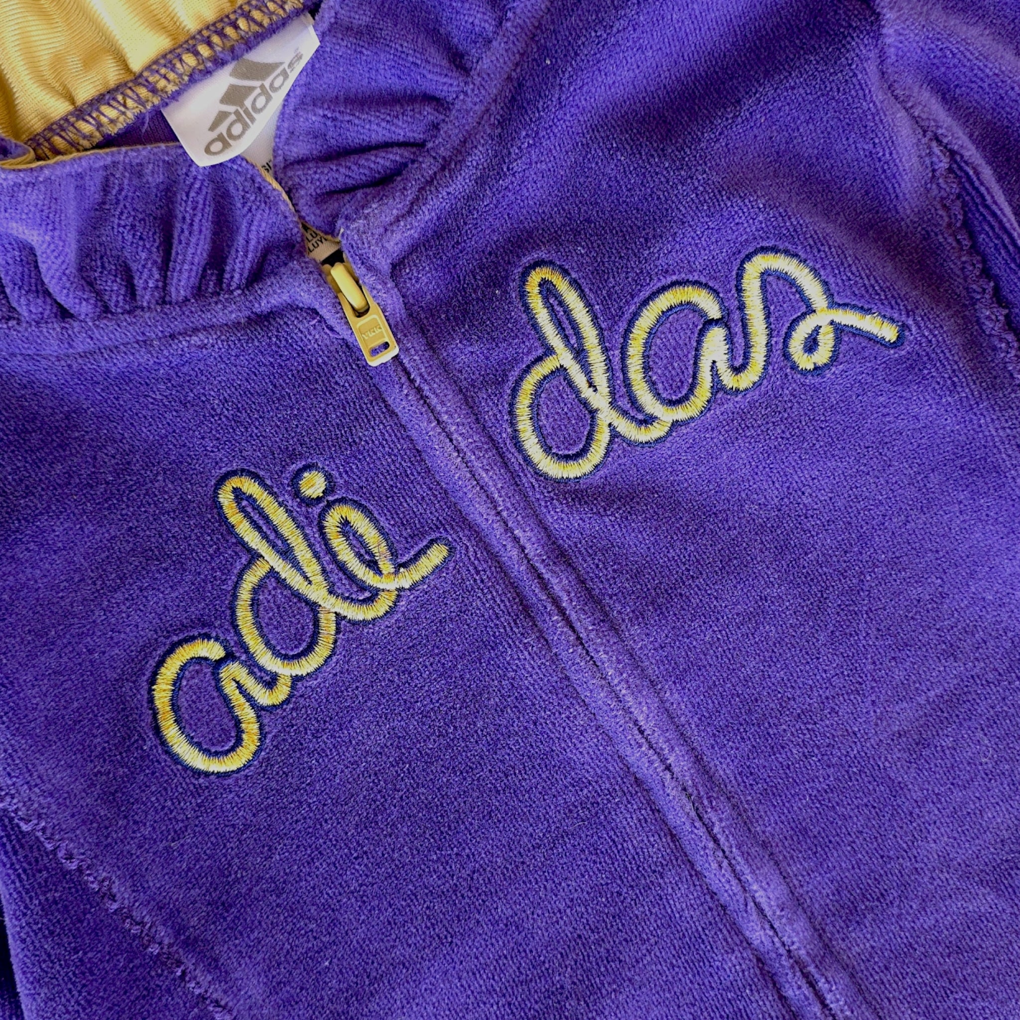 Adidas Purple Velour Zippy (4T)