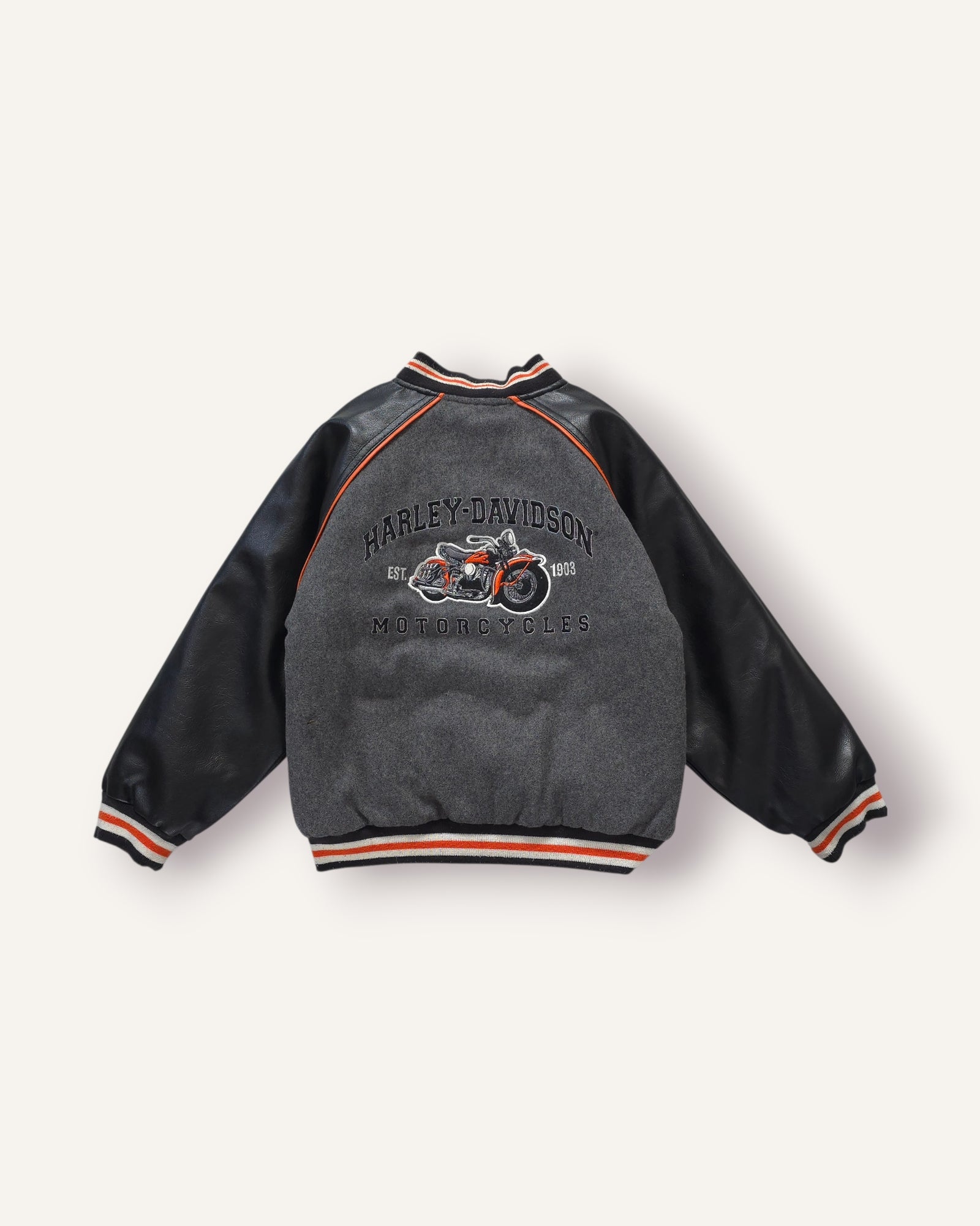 Harley Davidson Reversible Leather Varisty Jacket (7/8)