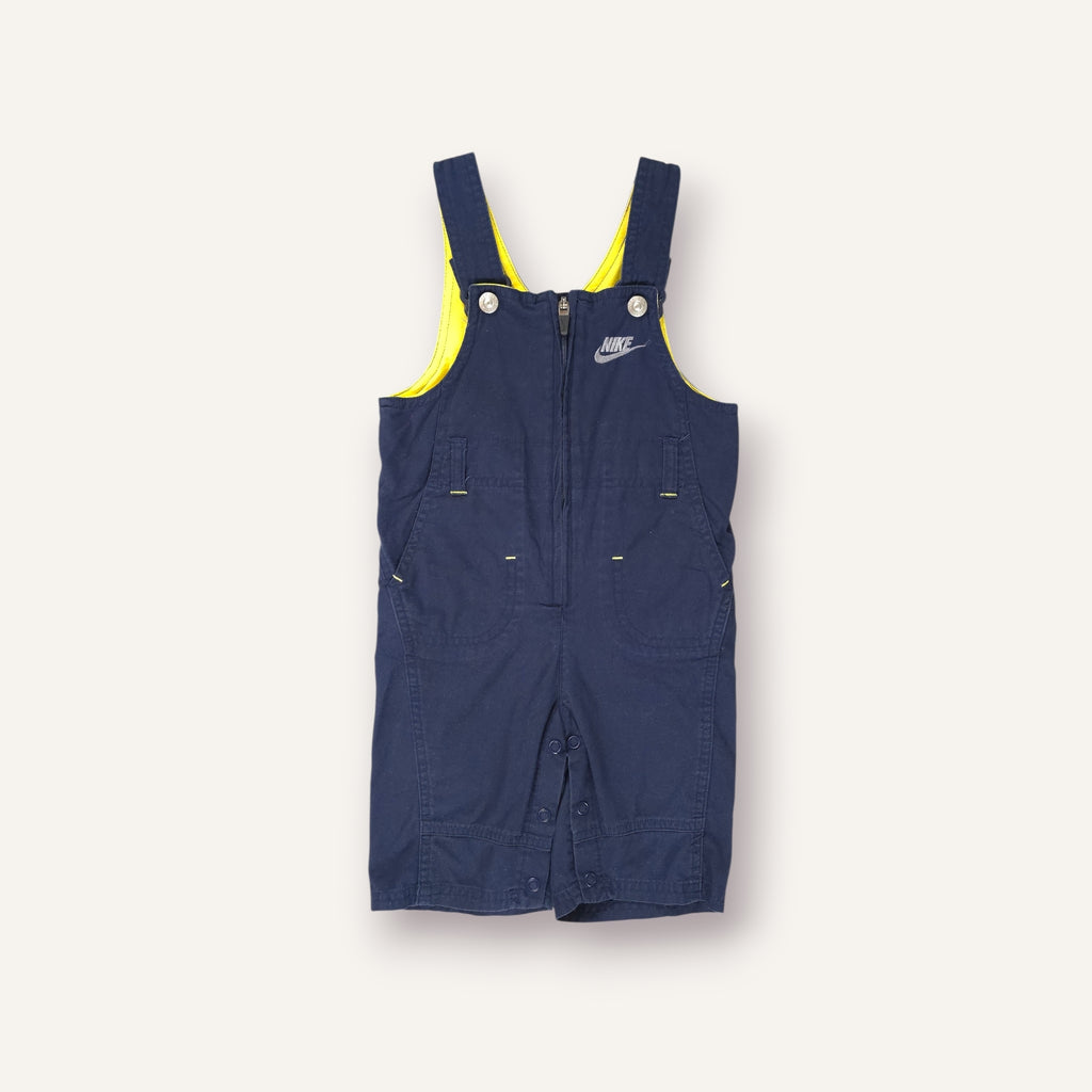 Y2K Navy and Yellow Nike Overalls (2T)