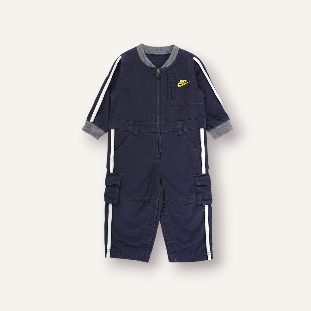 Y2K Nike Navy w Yellow Branding Boilersuit (1-2T)