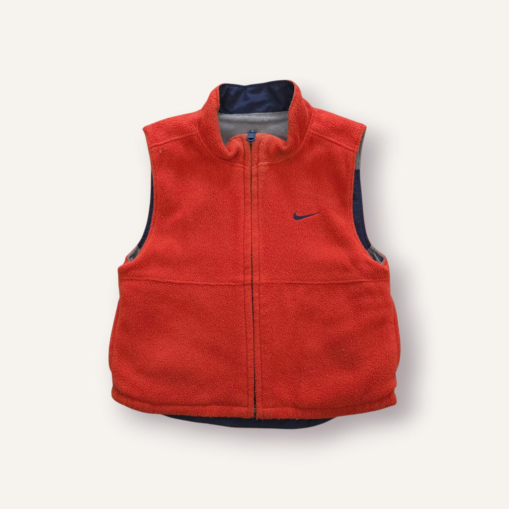Y2K Nike Burnt Orange, Navy and Grey Reversible Vest (3T)