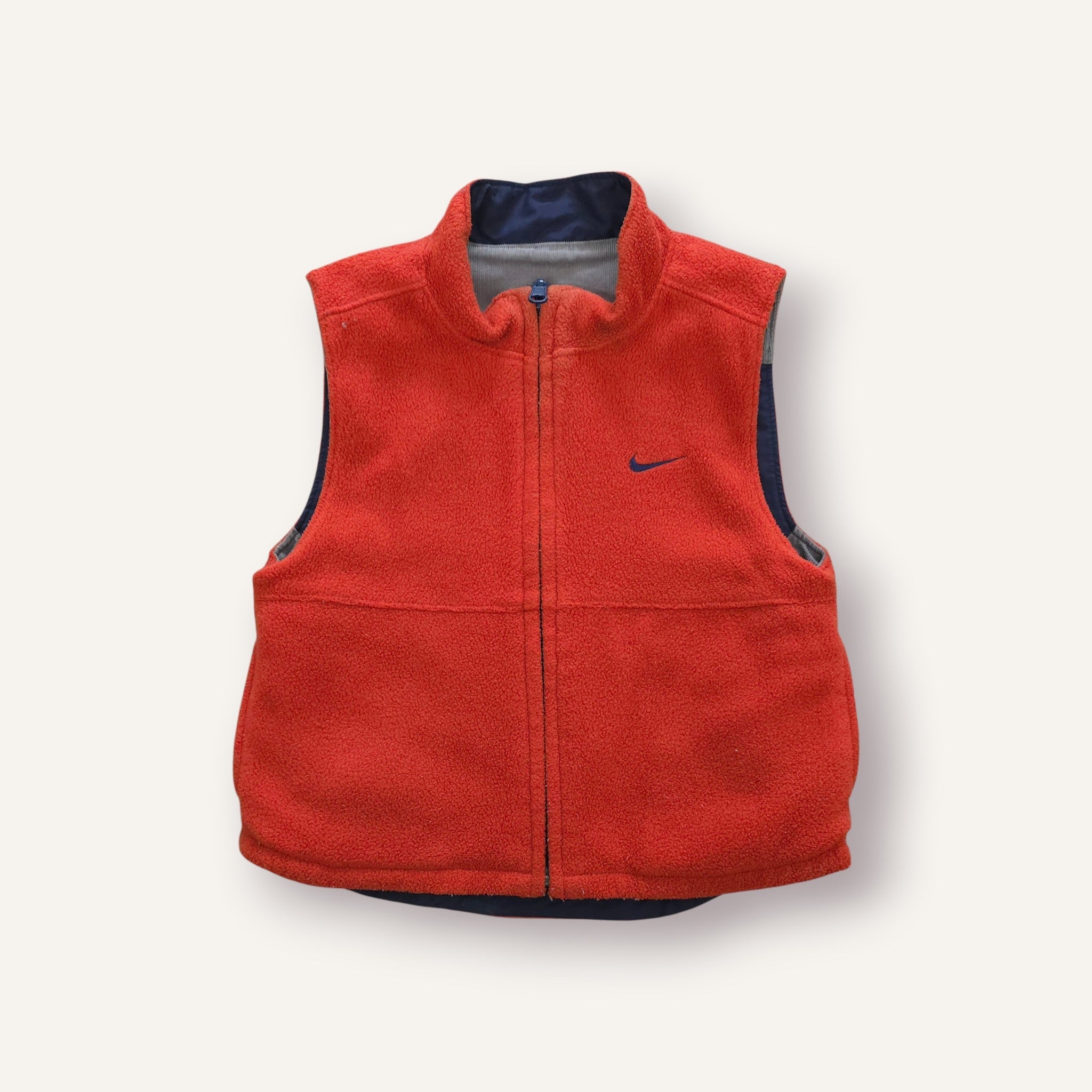 Y2K Nike Burnt Orange, Navy and Grey Reversible Vest (3T)